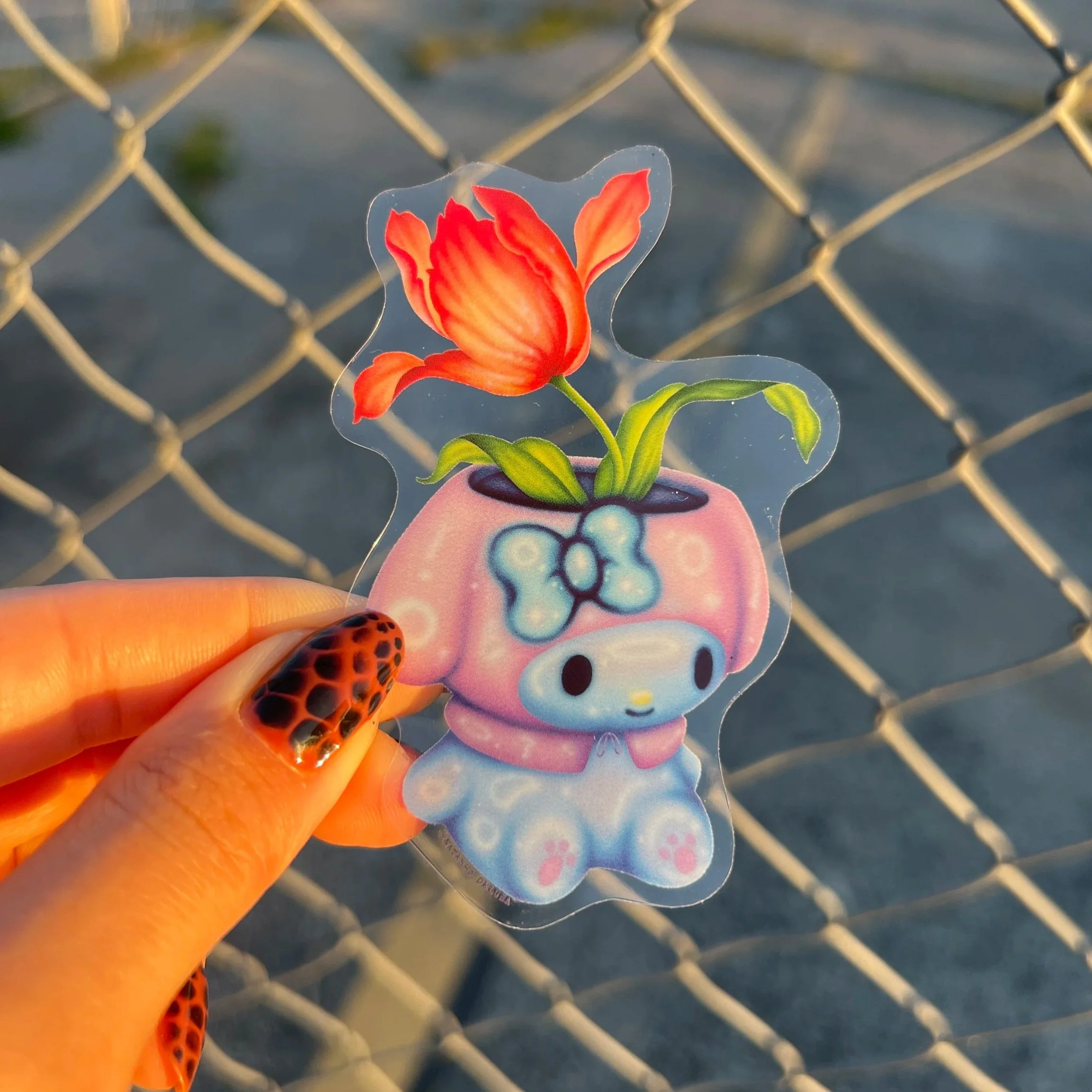 Bunny Floral Sticker