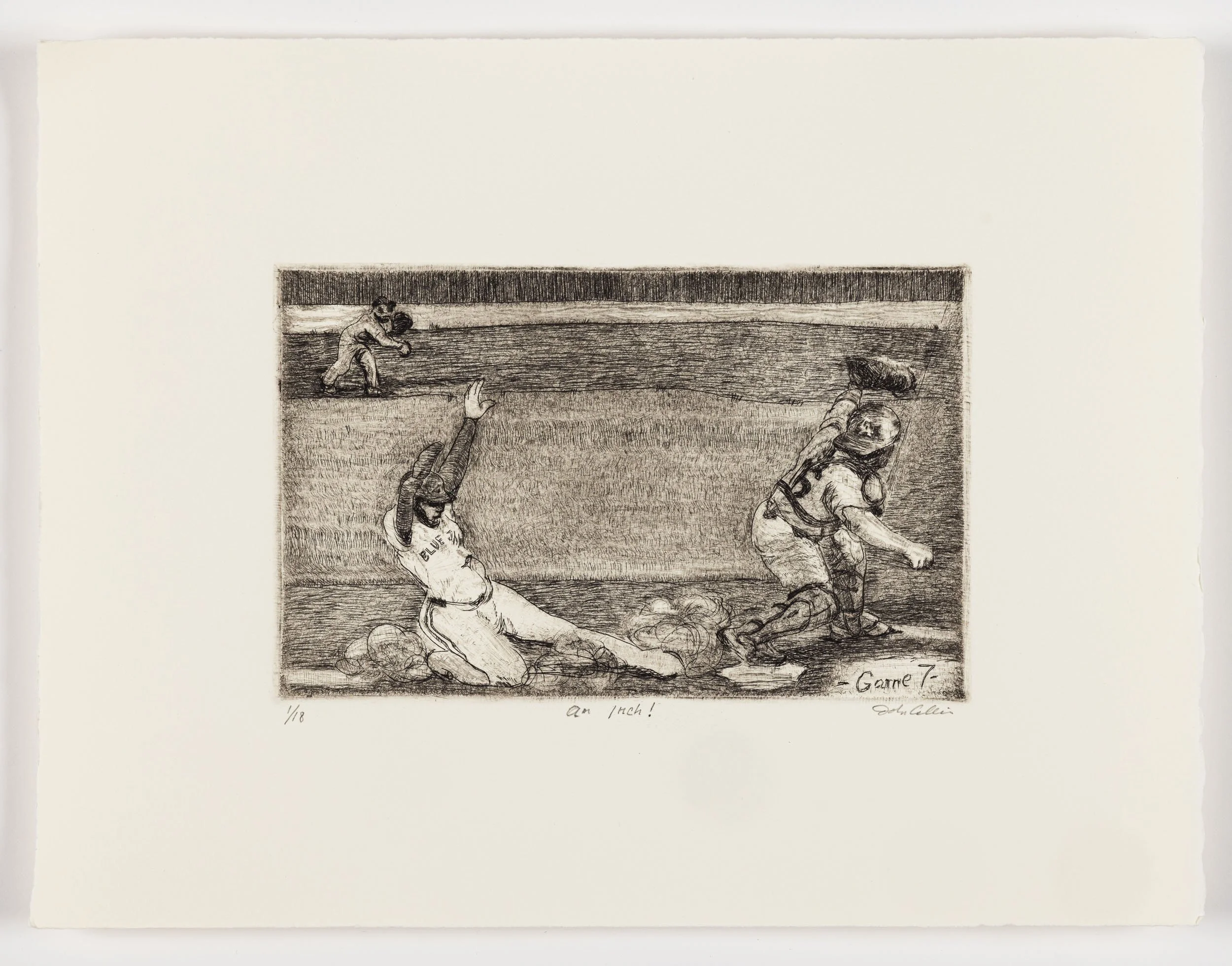 One Inch!
Intaglio ink print on Rives BFK
Edition of 18
Image size 5" x 9"
Paper size 10" x 13"