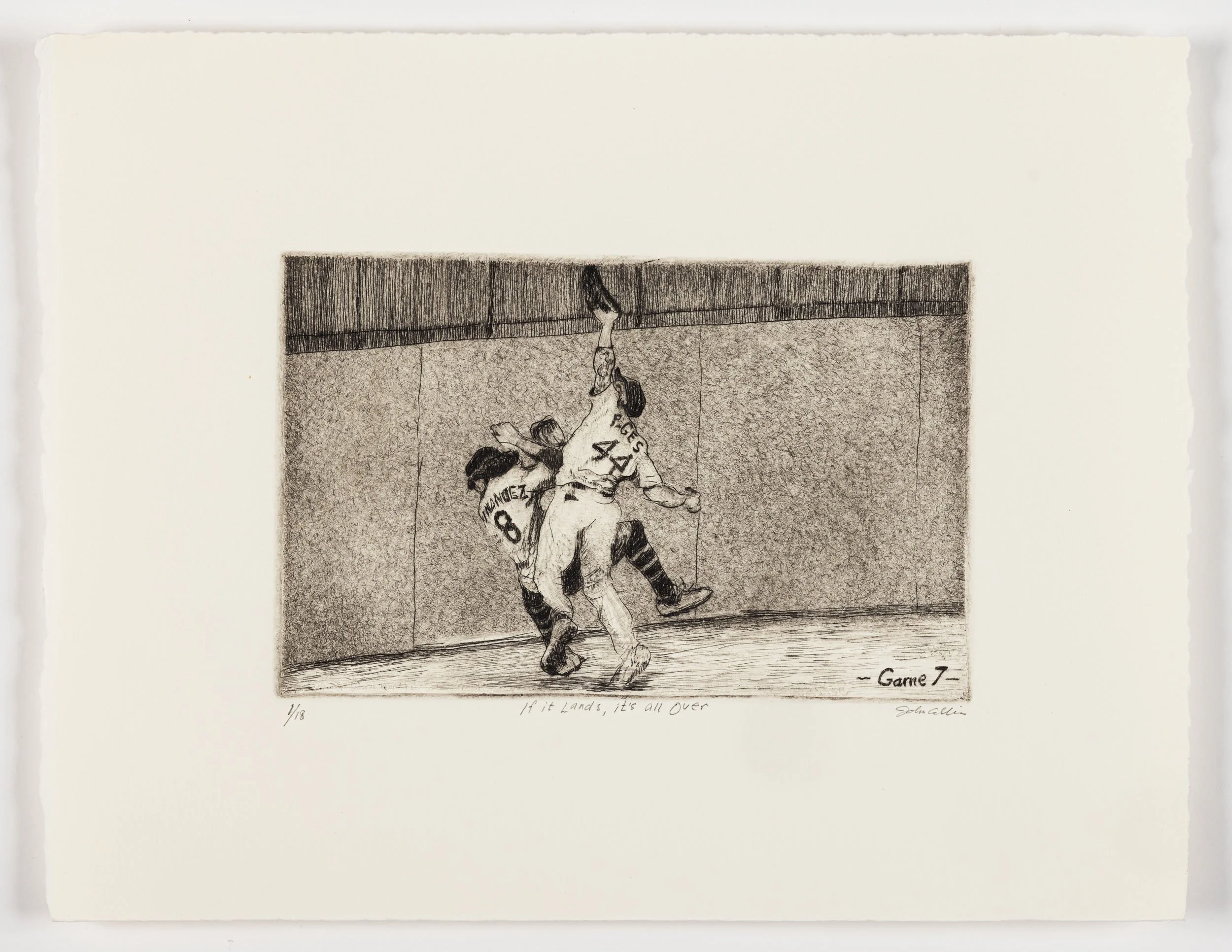 If it Lands, it's all Over
Intaglio ink print on Rives BFK
Edition of 18
Image size 5" x 9"
Paper size 10" x 13"