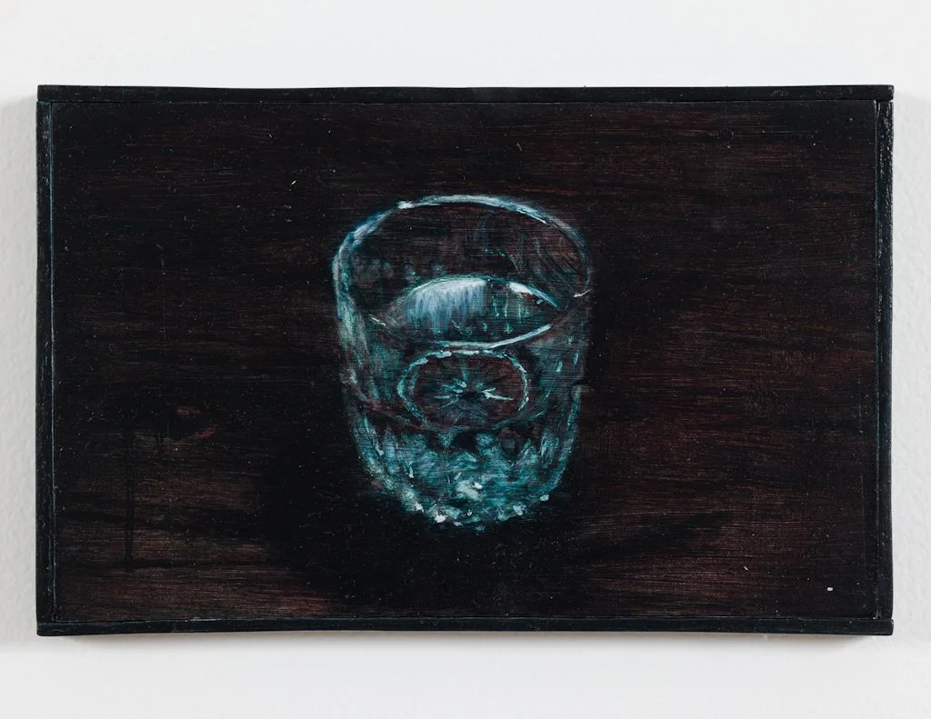 Dark Place
Oil on paper mounted to salvaged melamine board with artist frame
2025
