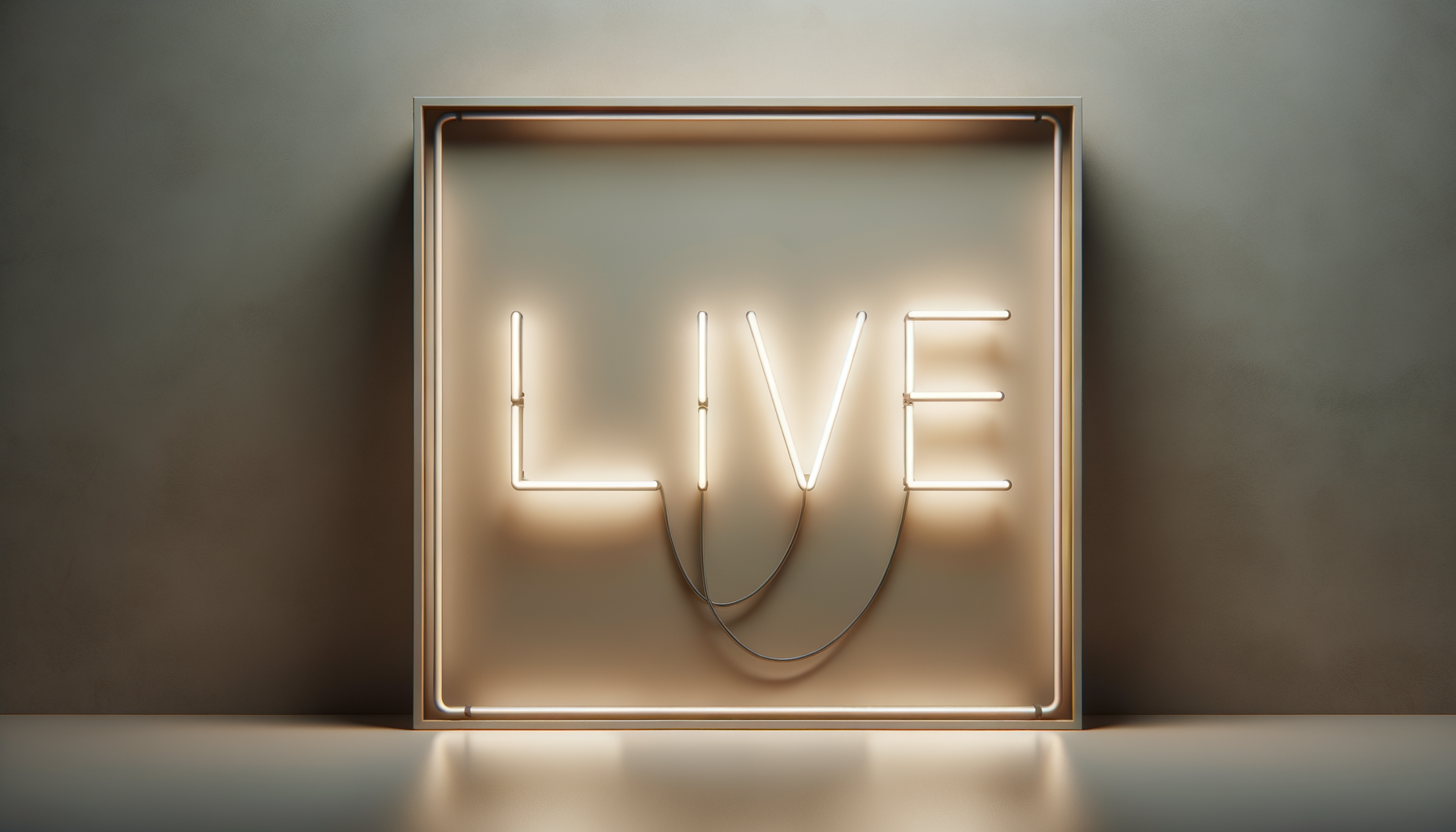 Neon sign spelling out the word 'LOVE' mounted on a wall.