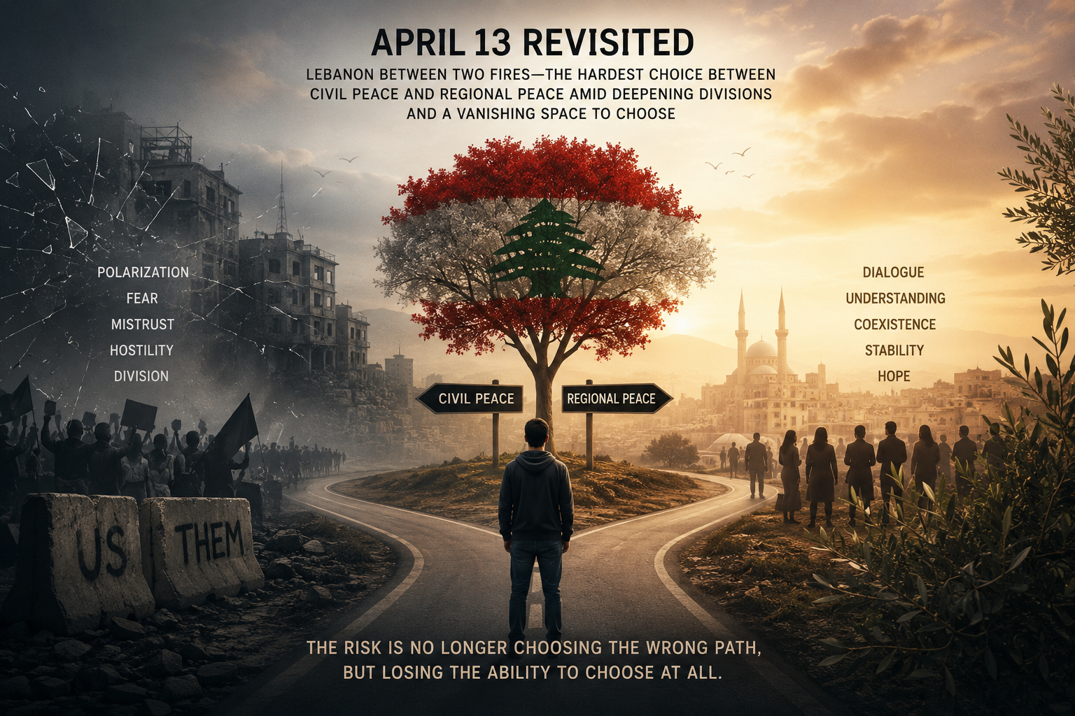 April 13, 1975 Revisited: Lebanon Between Two Fires—The Hardest Choice Between Civil Peace and Regional Peace Amid Deepening Divisions and a Vanishing Space to Choose