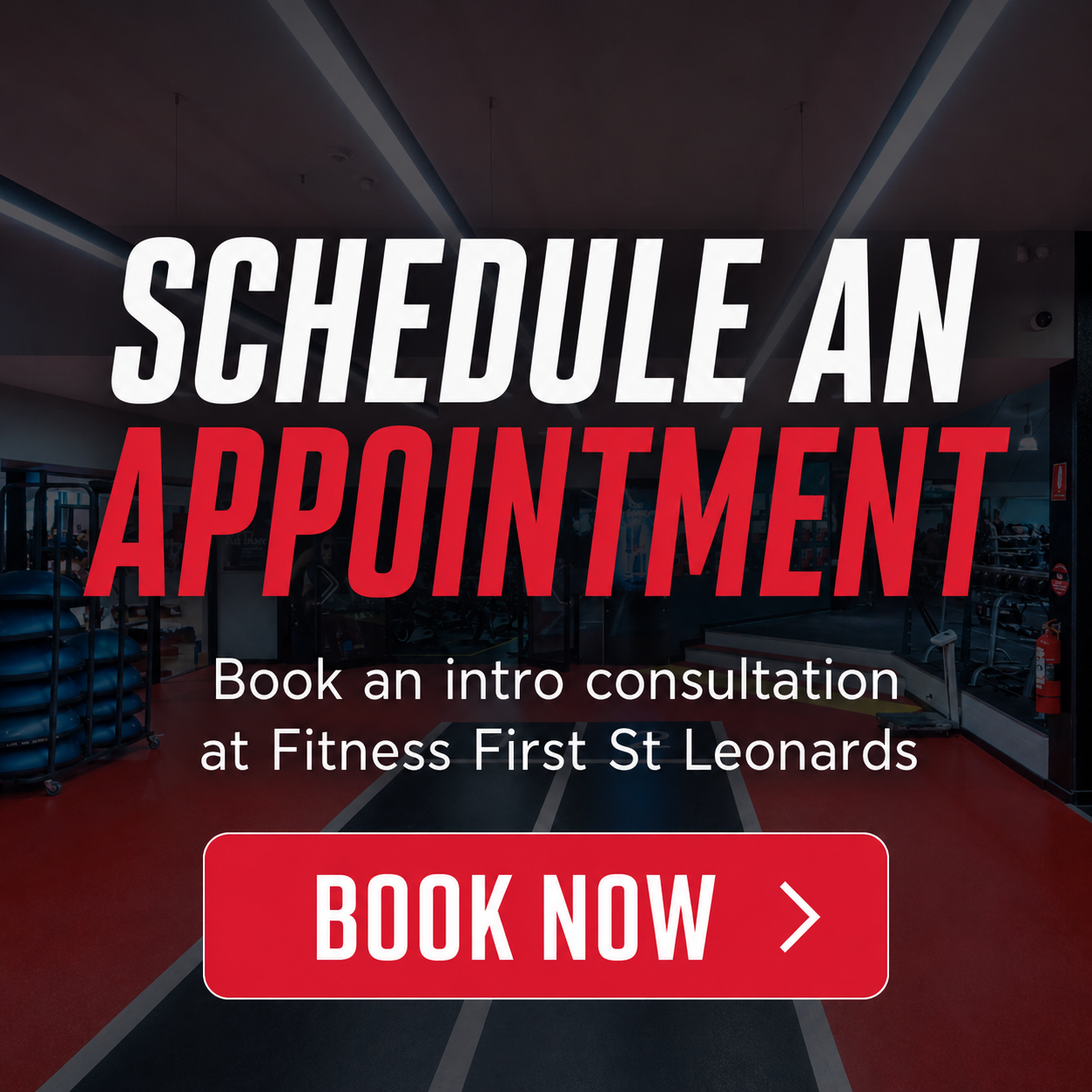 Book a Fitness Pack session, Evolt scan, or Posture/Movement/Nutrition consult at Fitness First St Leonards.