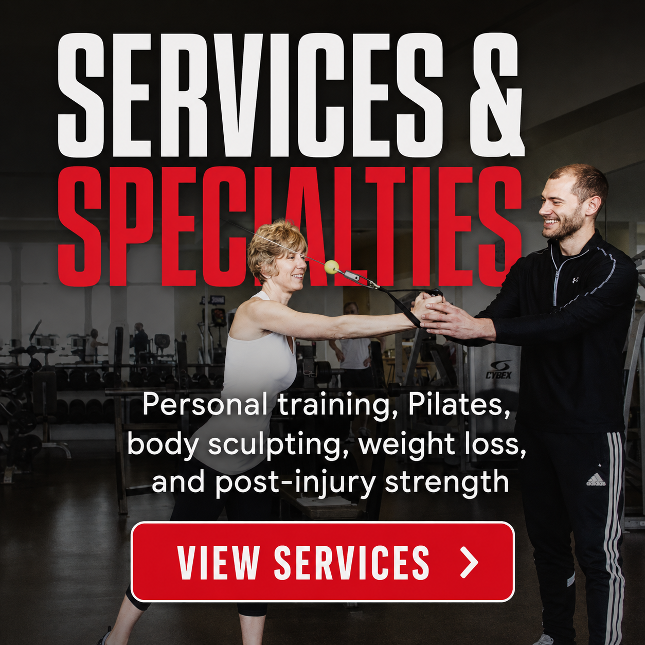 Services Page coming soon.  Pain Management | Weight Loss | Precision Strength and Sculpting | Body Composition