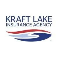 Kraft Lake Insurance Agency logo with text and a stylized wave design