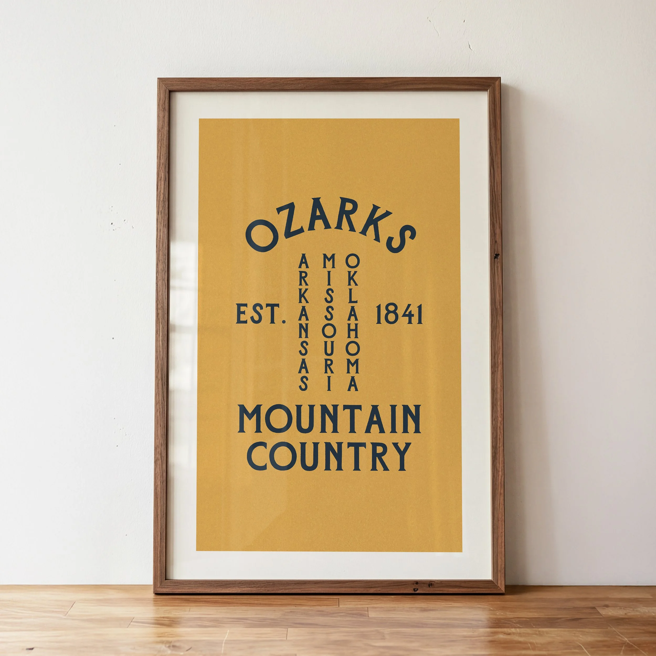 Ozark Mountain Country Print - Retro State Travel Poster