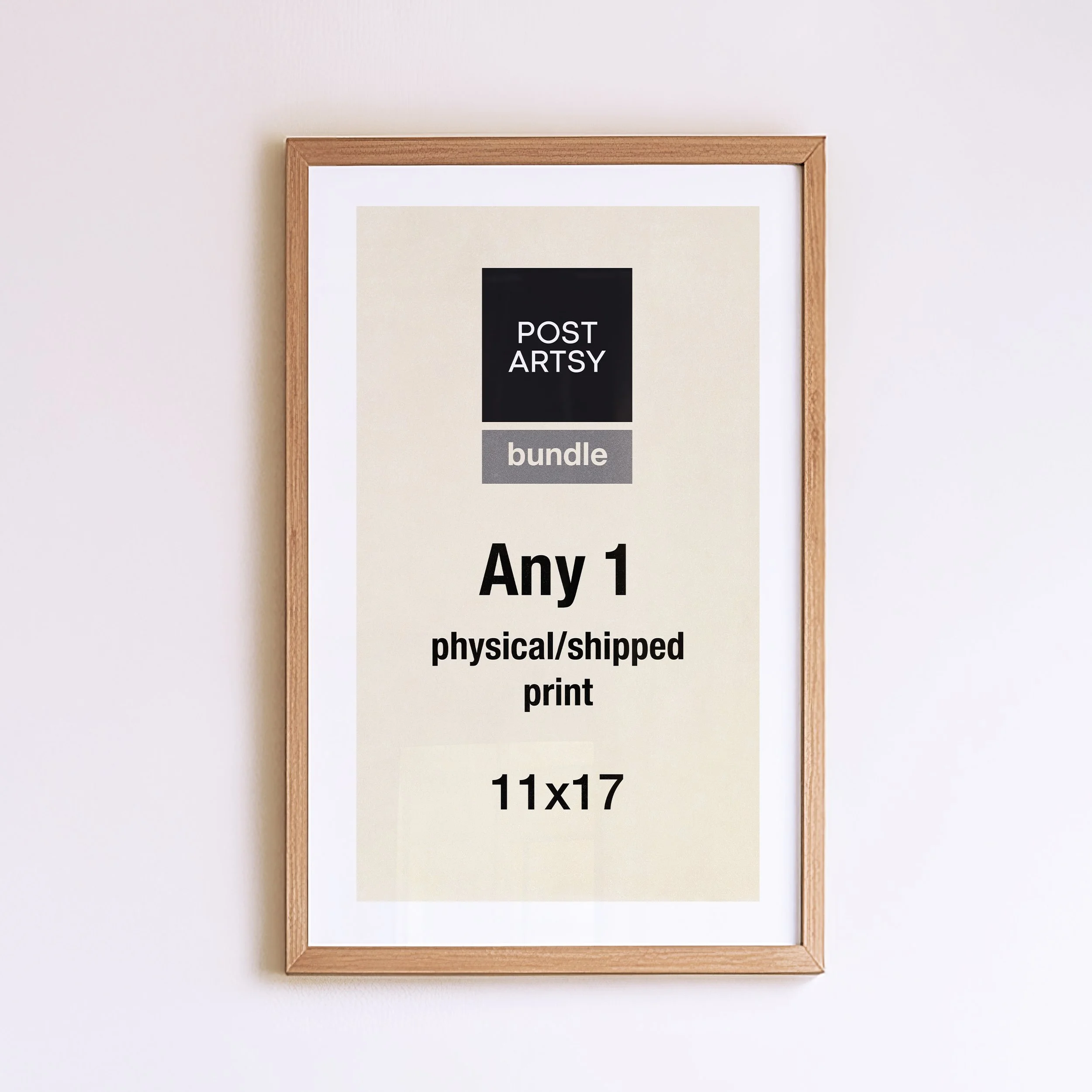 PostArtsy Bundle - Any 1 Print, Physical Shipped | Choose Your Art, Size 11x17