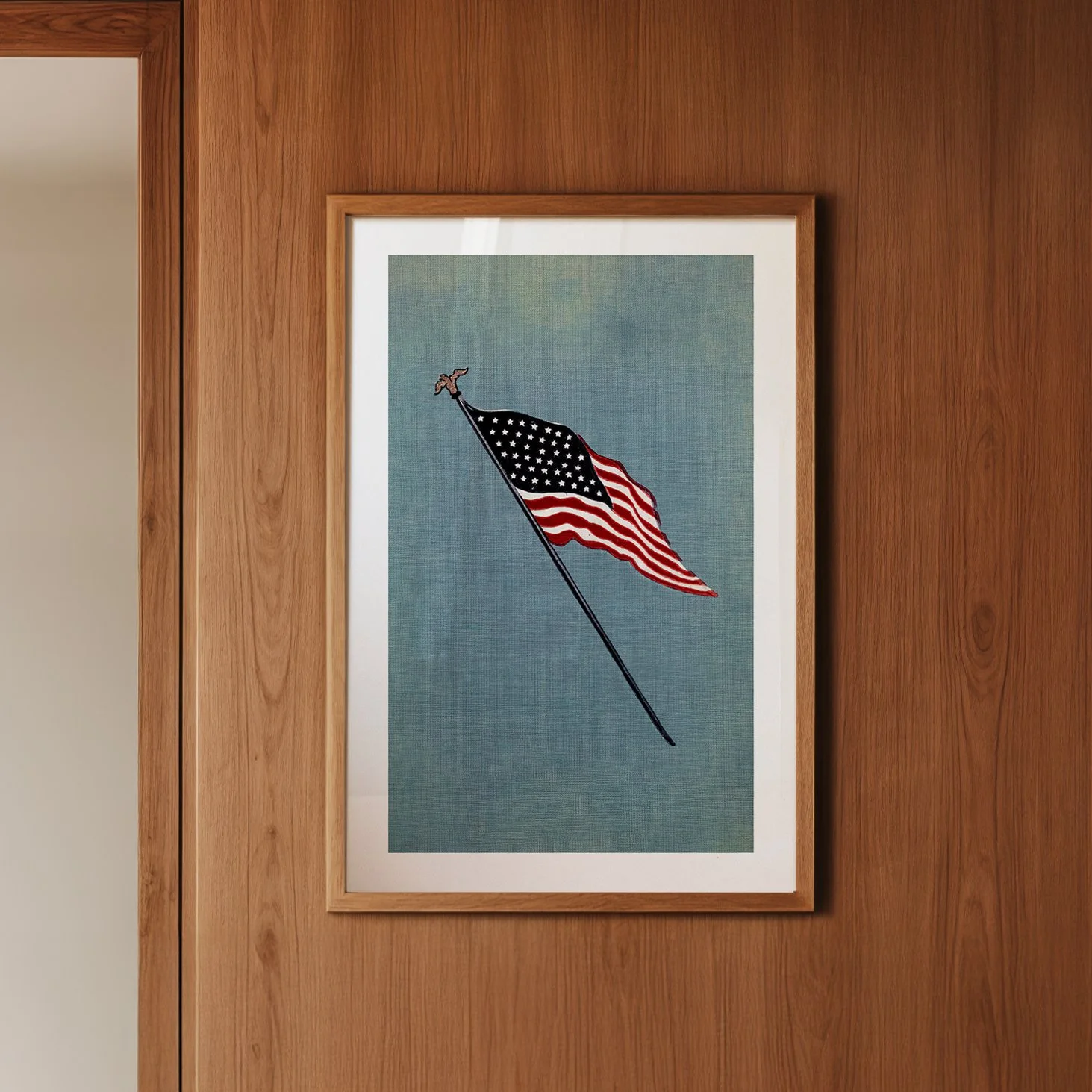 Retro US Flag Print: Vintage Old Glory Poster