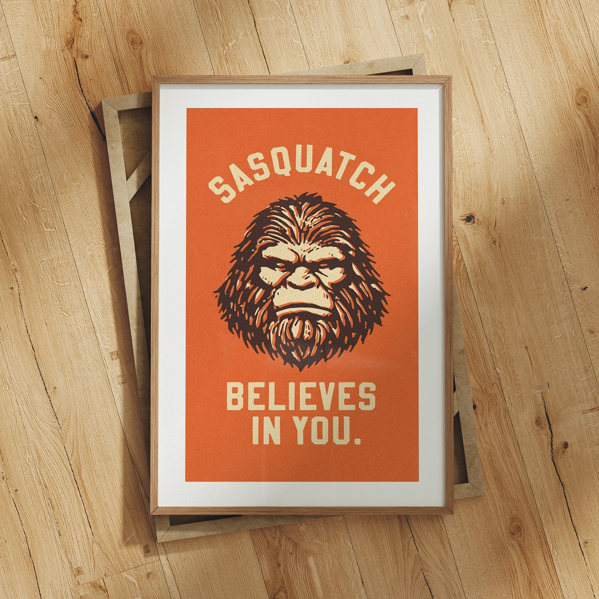 Sasquatch Believes Print - Retro Bigfoot Legend Poster