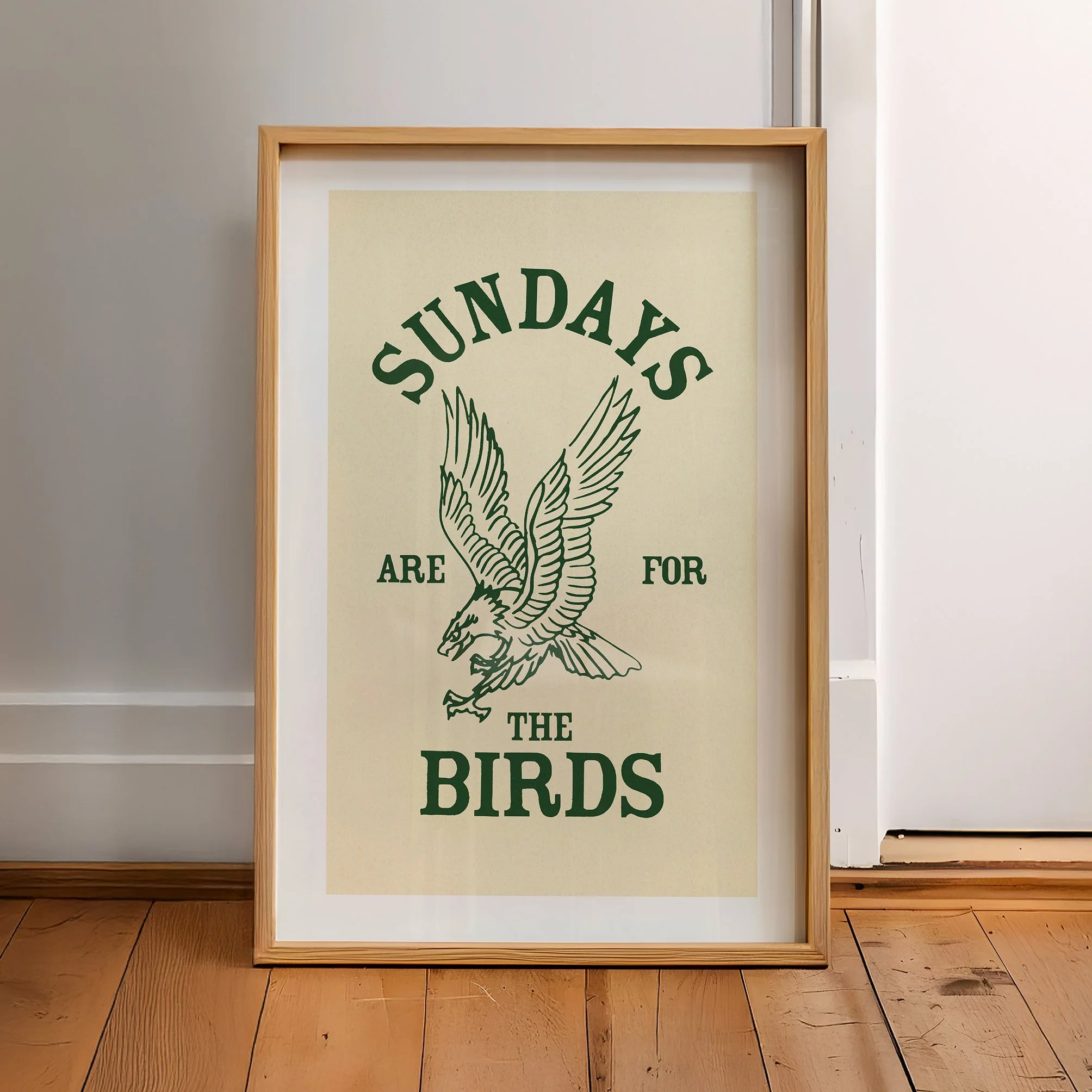 For The Birds Print - Retro Sport Poster