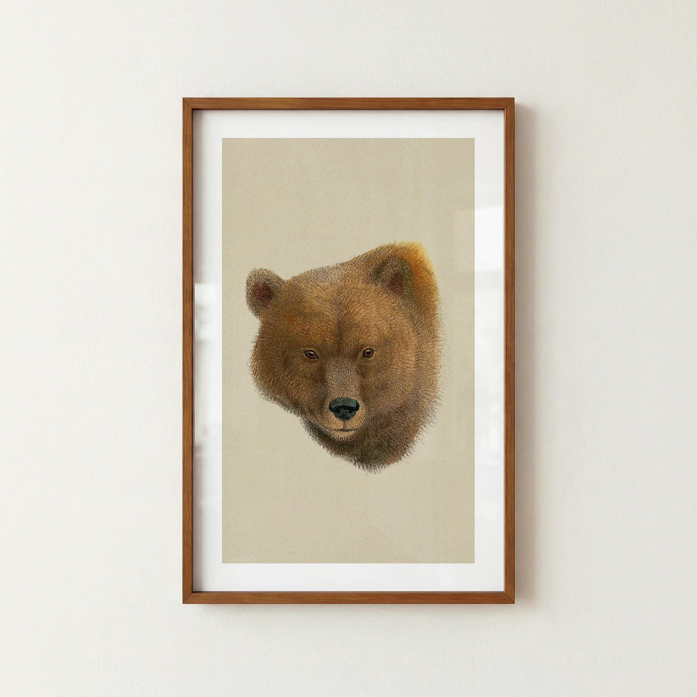 Majestic Bear Print - Rustic Wildlife Poster