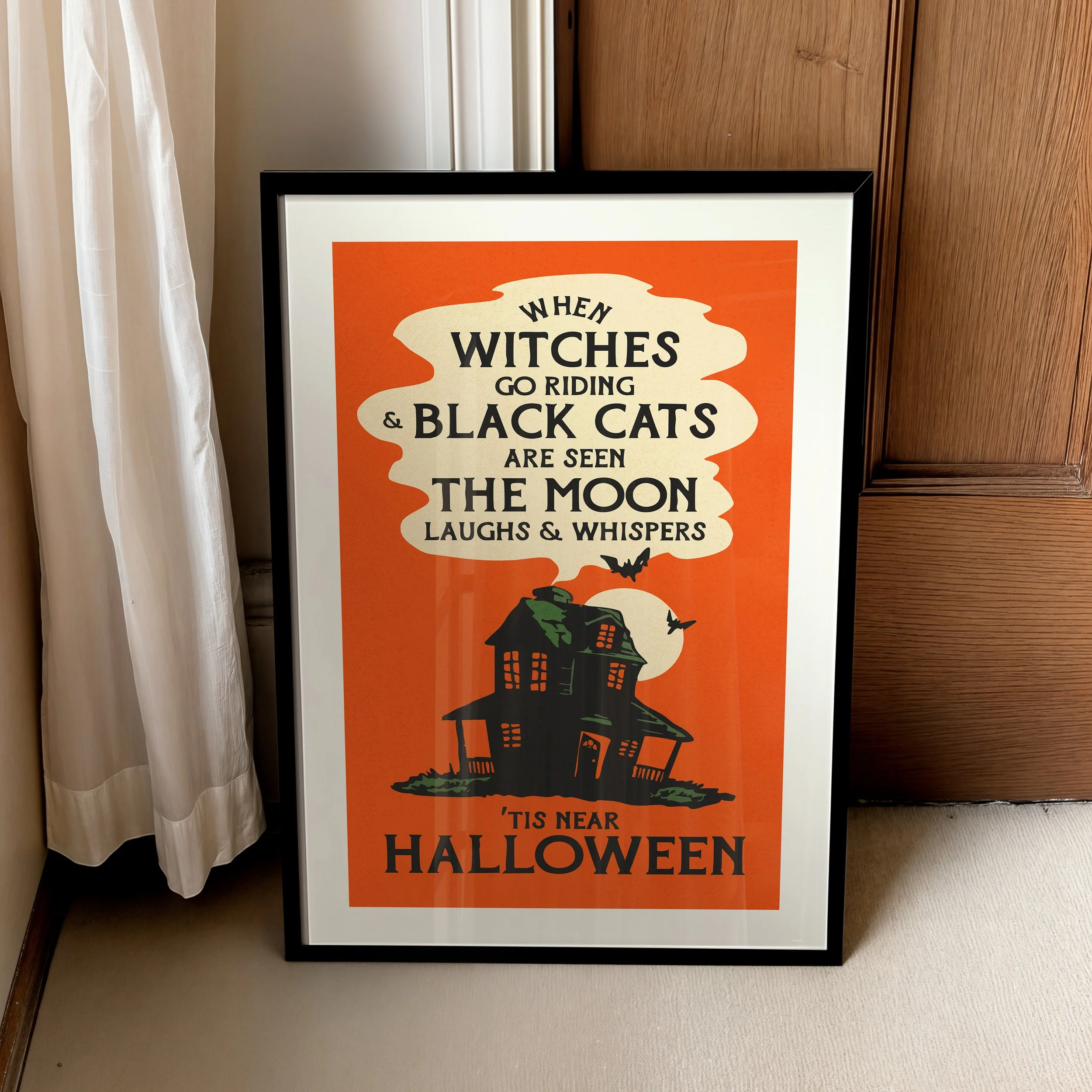 Halloween Quote Print - Retro Halloween Poster