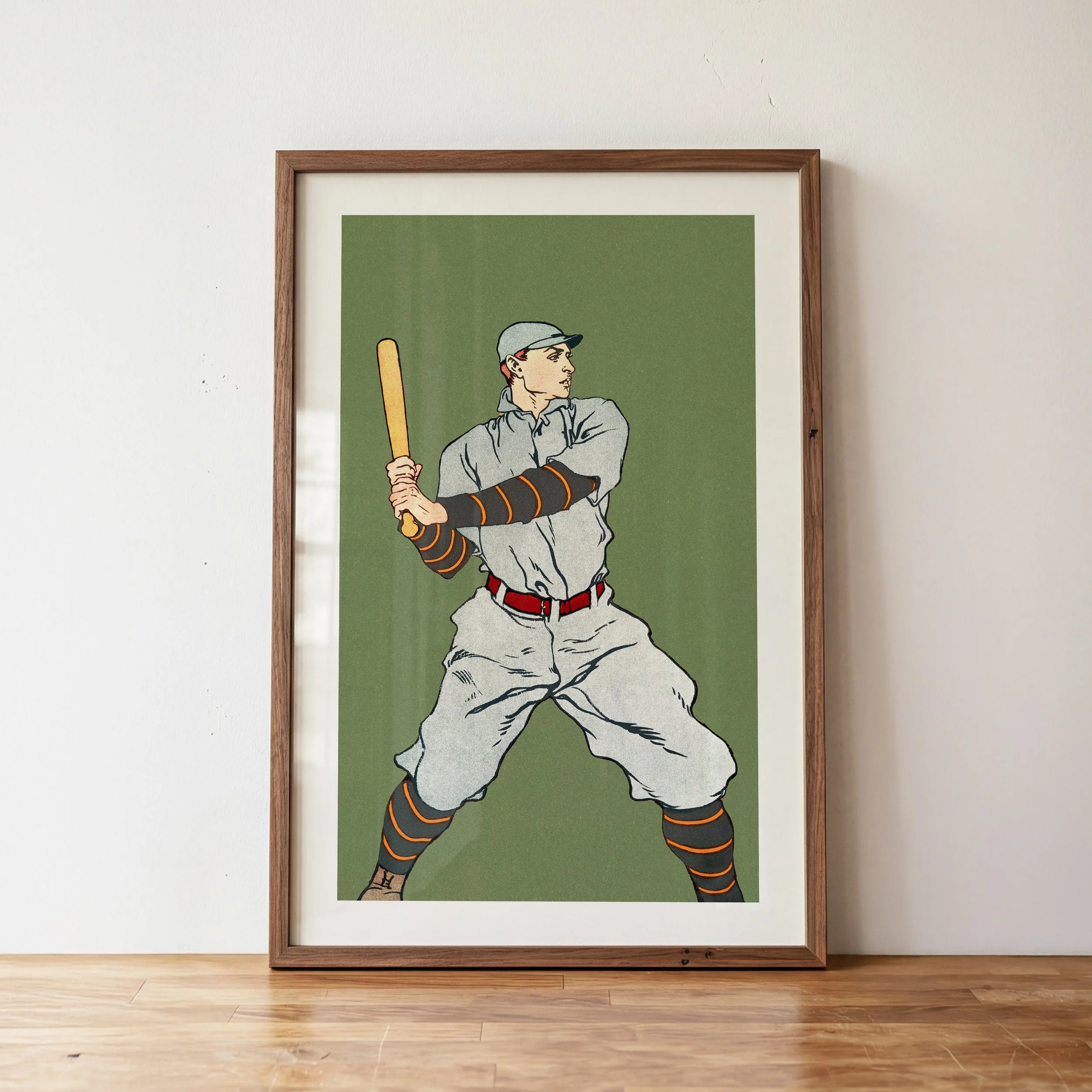 Home Run Baseball Print - Retro Sport Poster
