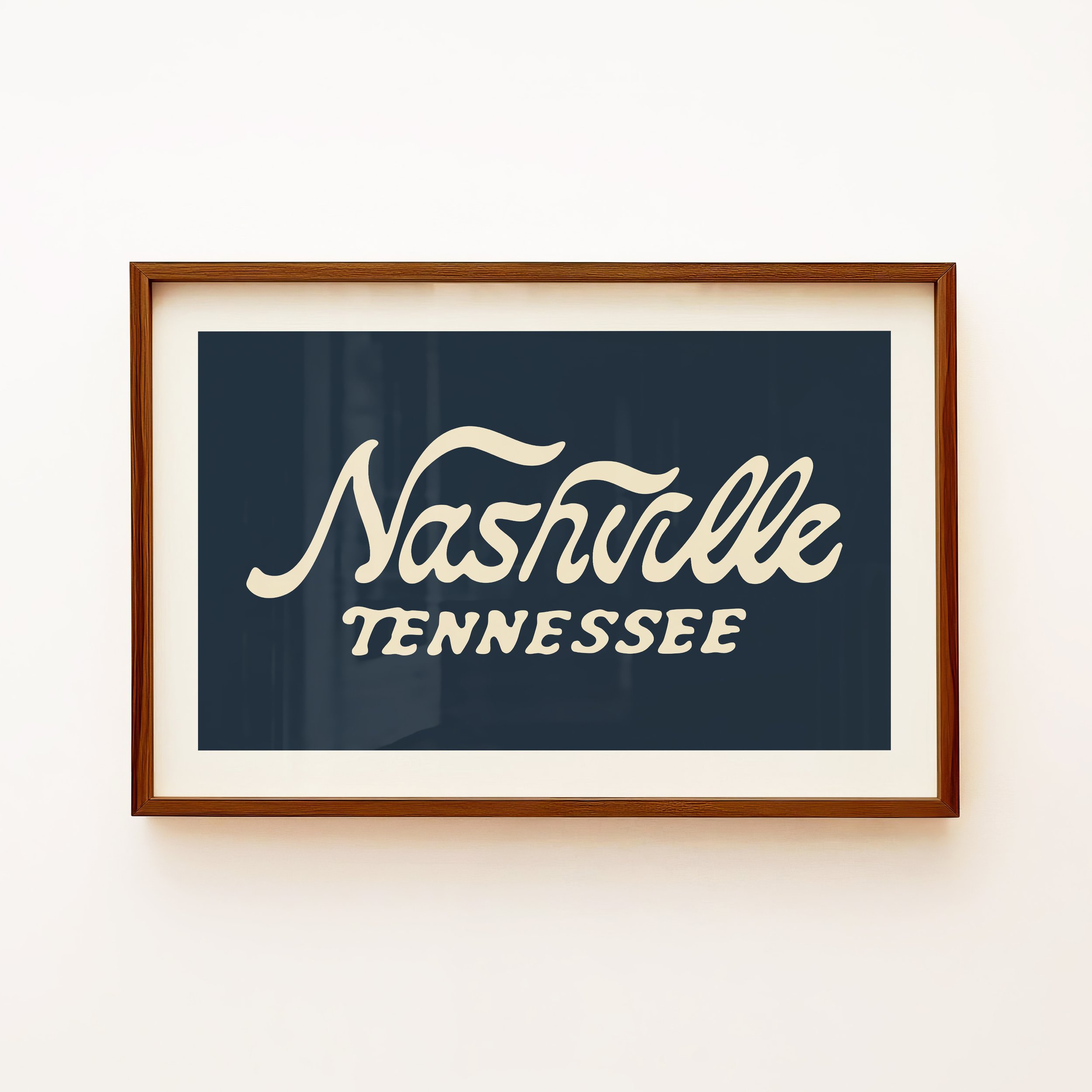 Nashville Tennessee Print - Retro State Travel Poster
