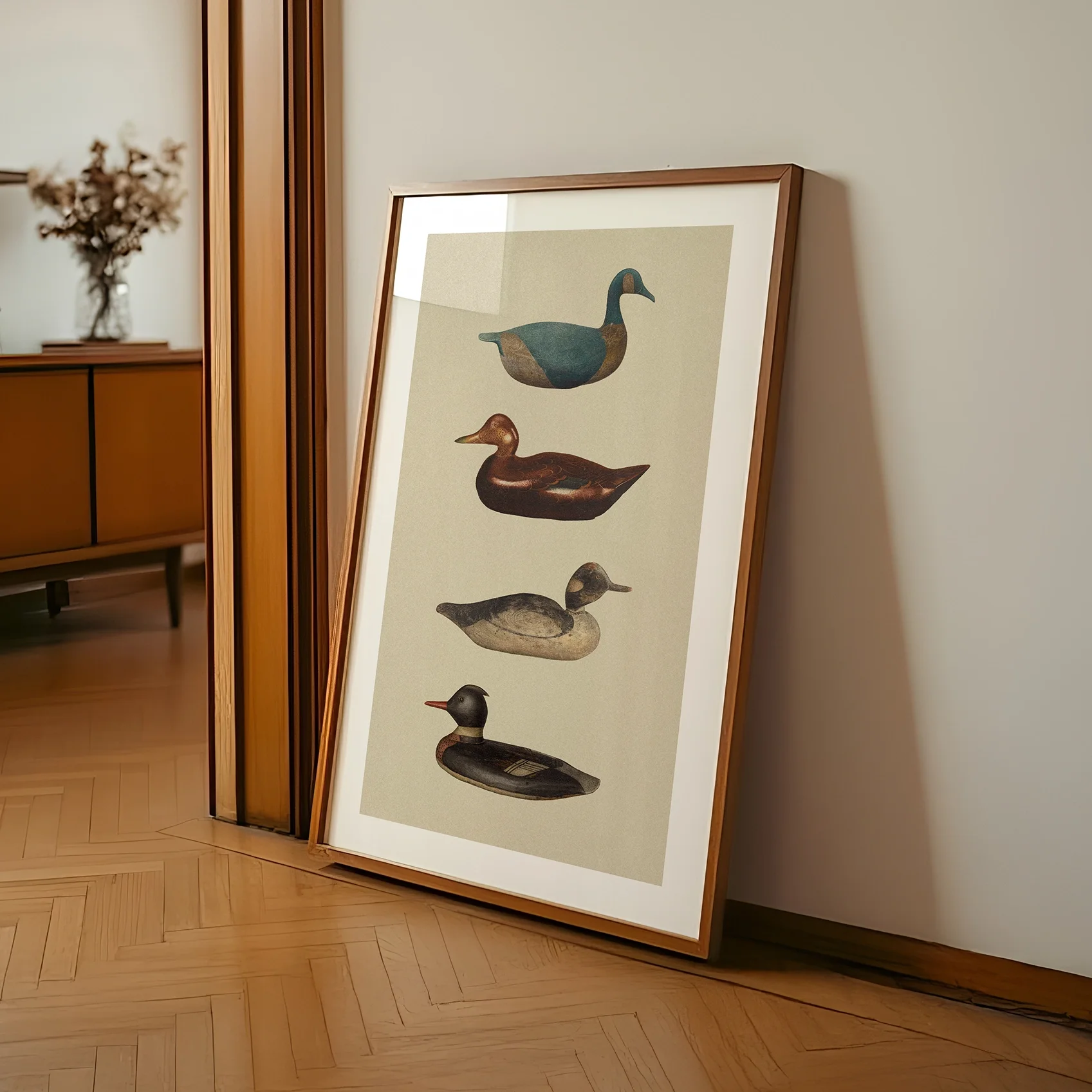 Rustic Duck Decoy Print - Retro Lake House Poster