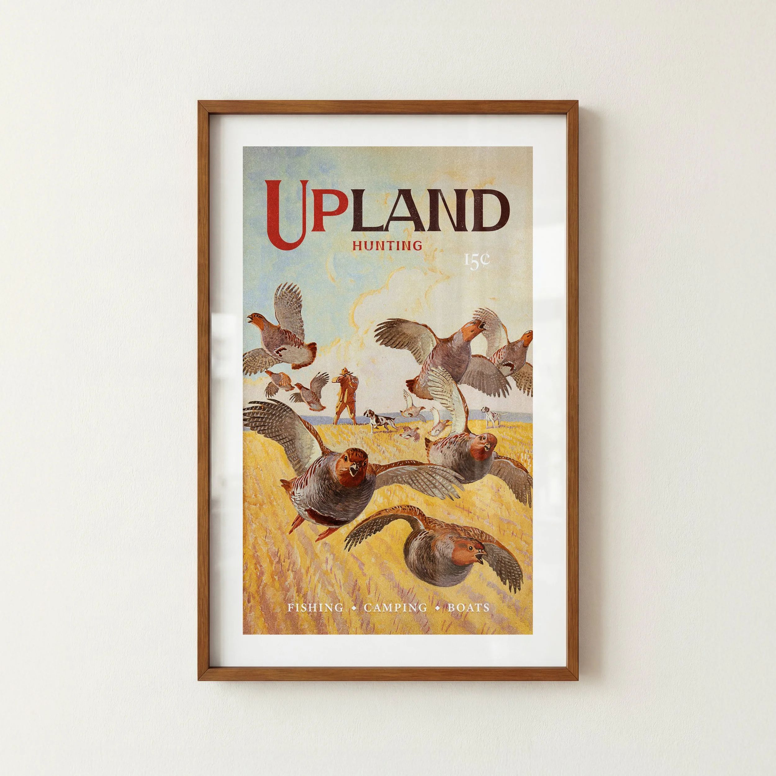 Upland Hunting Print - Retro Wildlife Poster