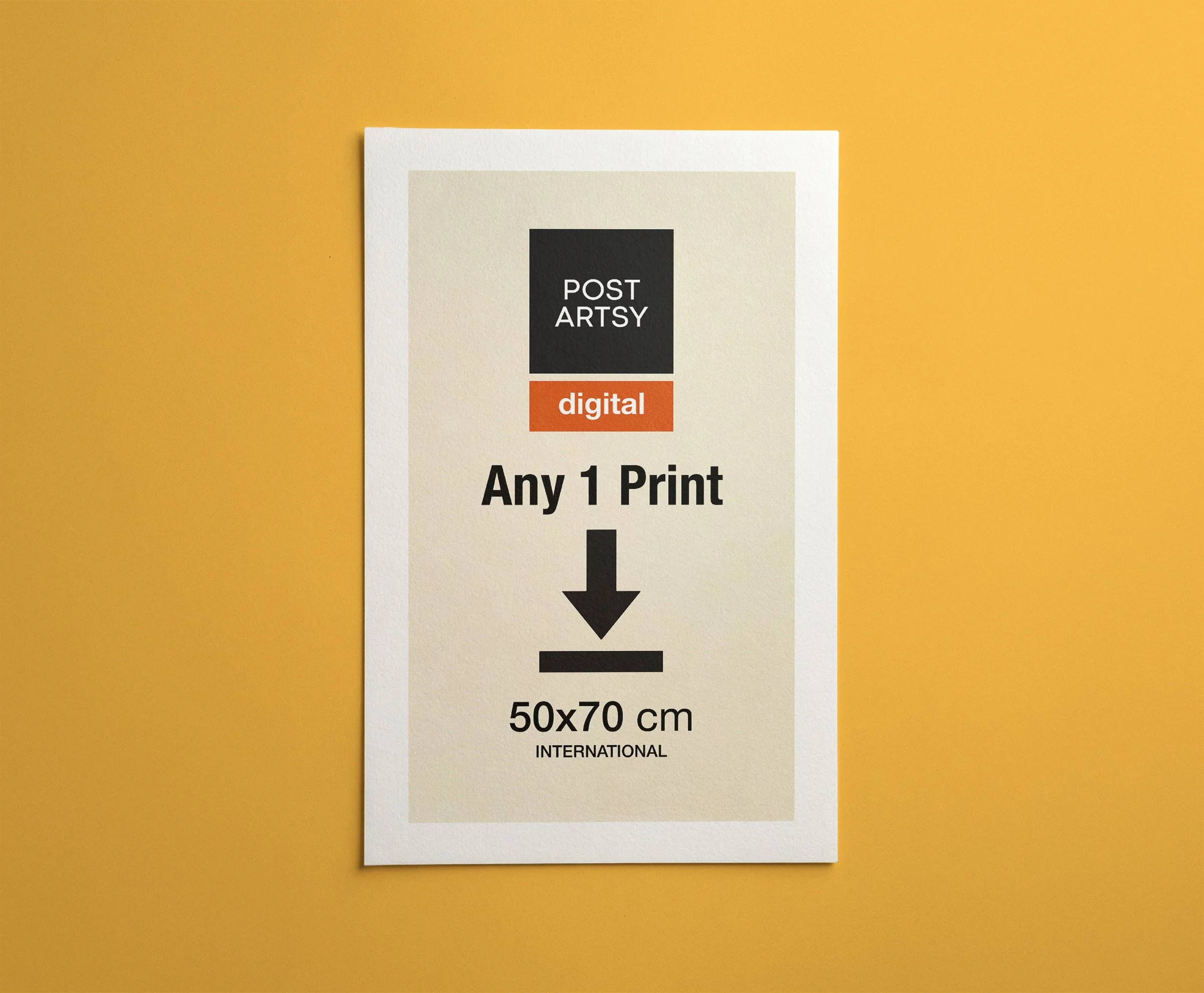 PostArtsy Digital - Any 1 Print Digital Download - Choose Your Art, Size 50x70cm