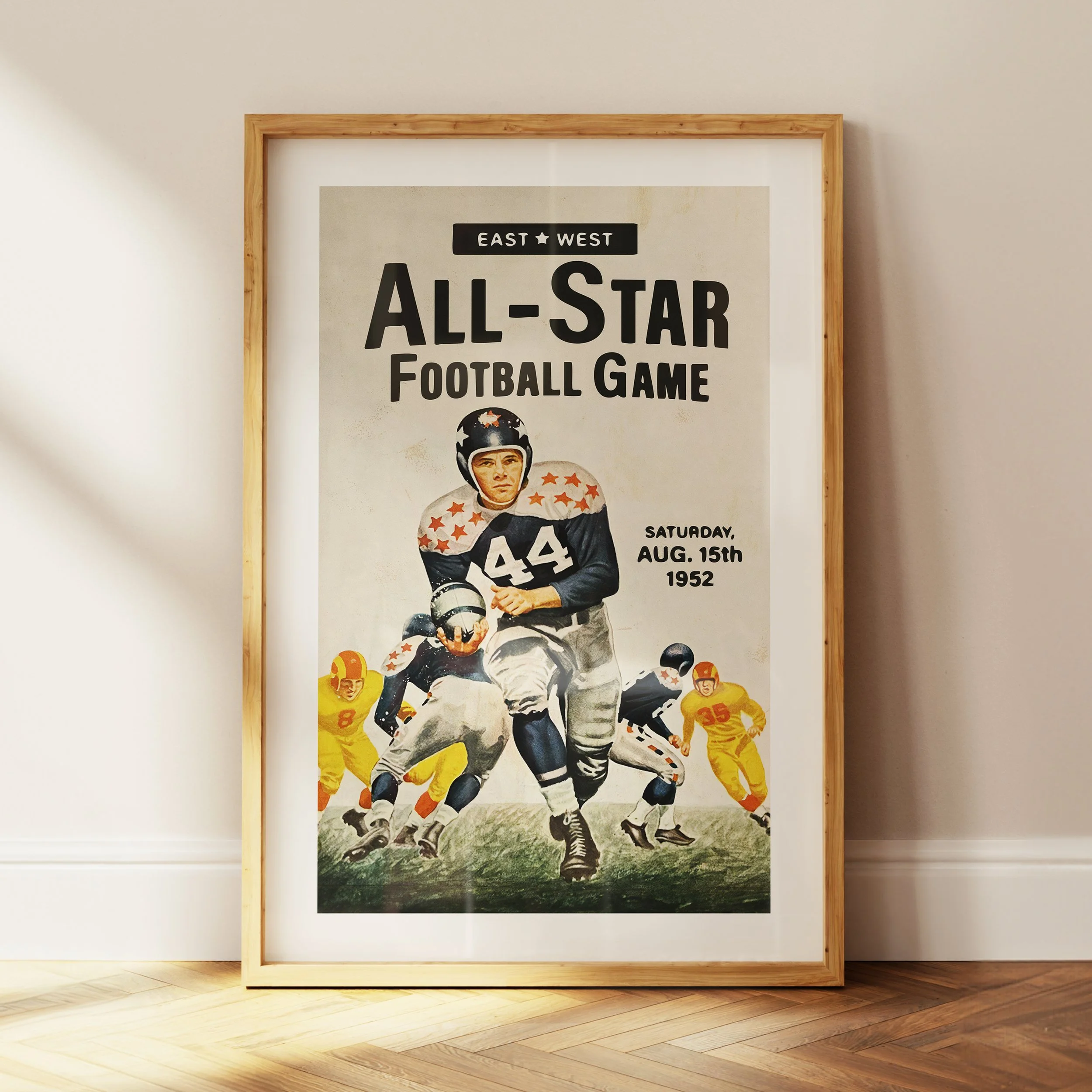 All-Star Football Print - Retro Sport Poster