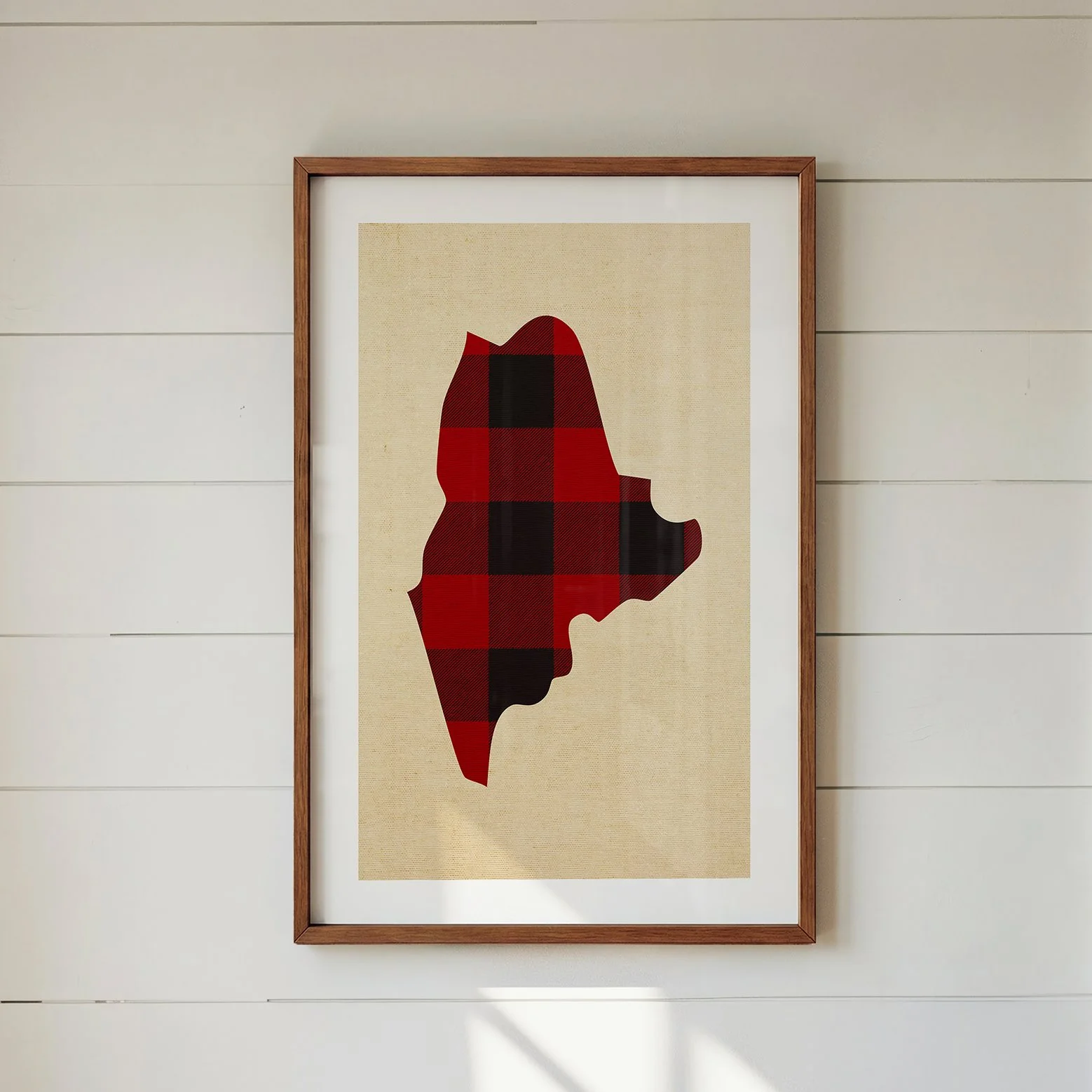 Maine Flannel Print - Rustic Pine Tree State Poster