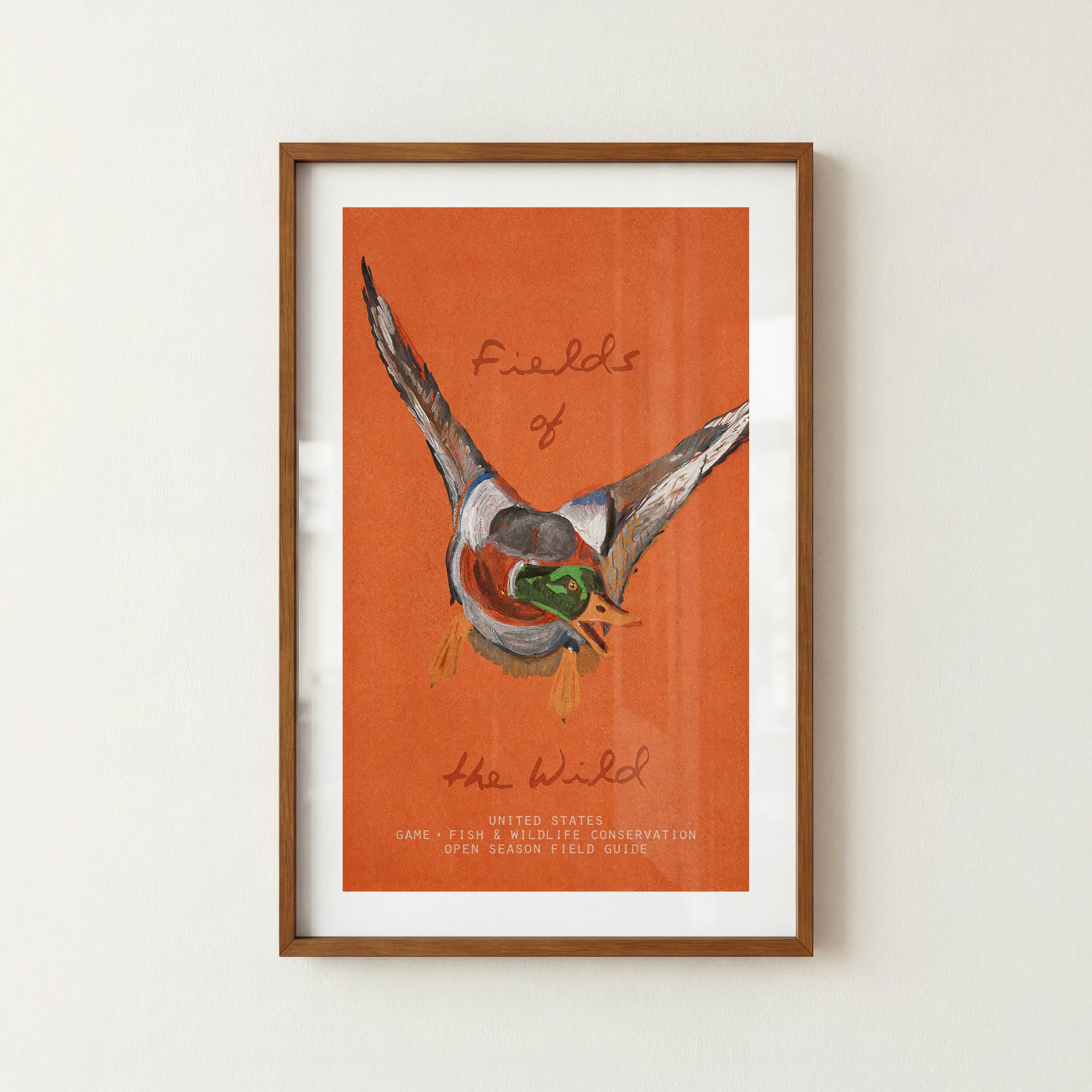 Fields of the Wild Print - Retro Wildlife Poster