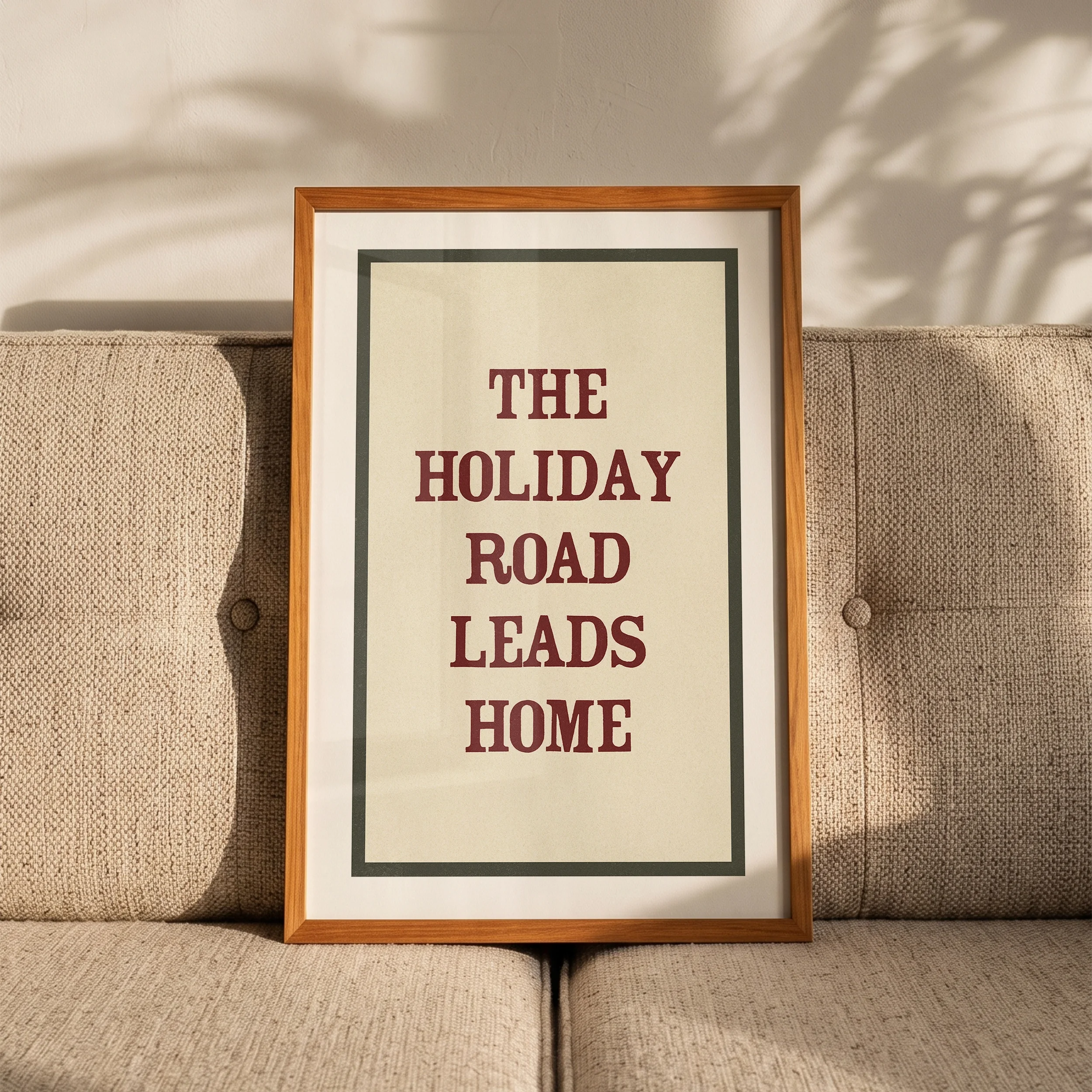 Holiday Road Home Print - Retro Christmas Poster