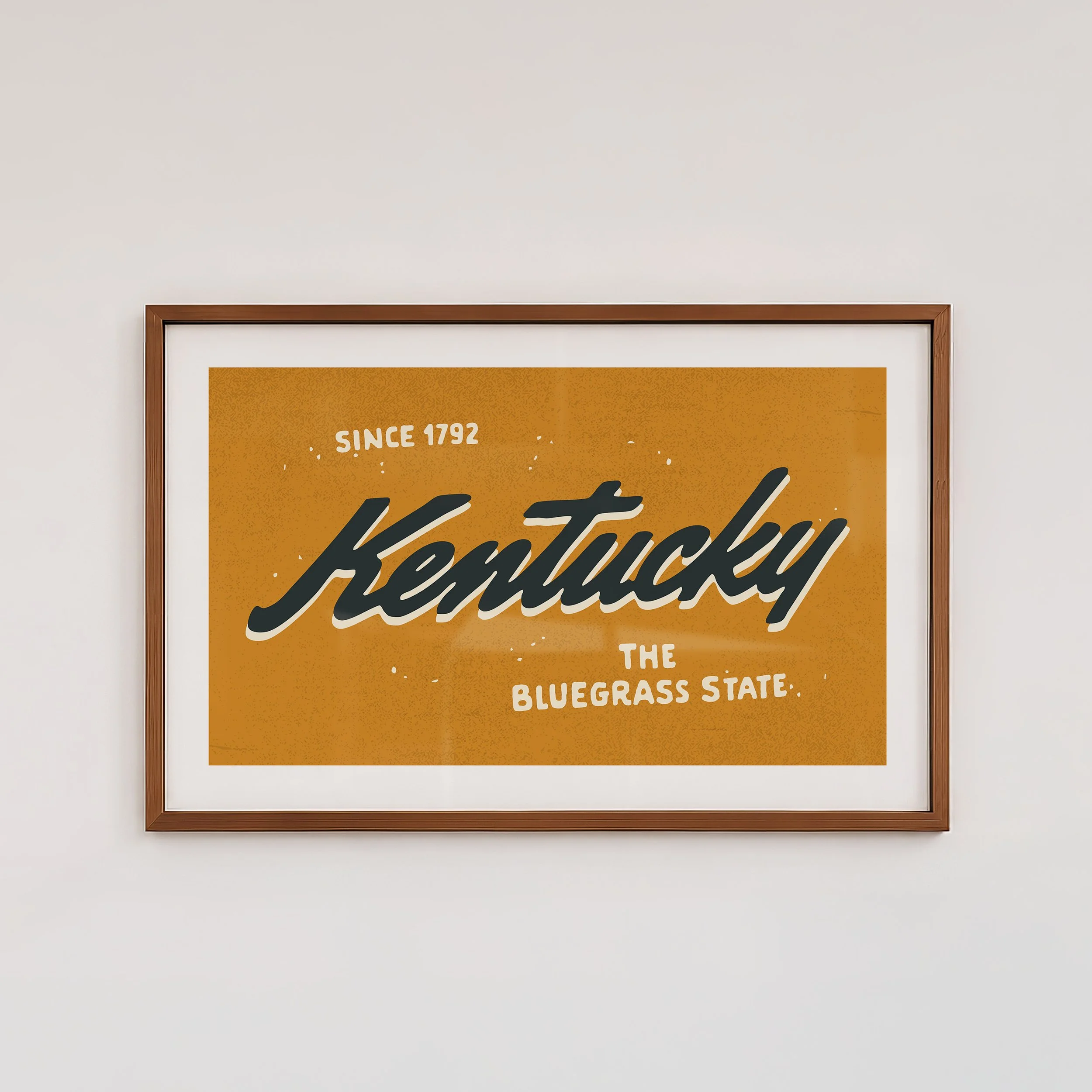 Kentucky Bluegrass Print - Retro State Travel Poster