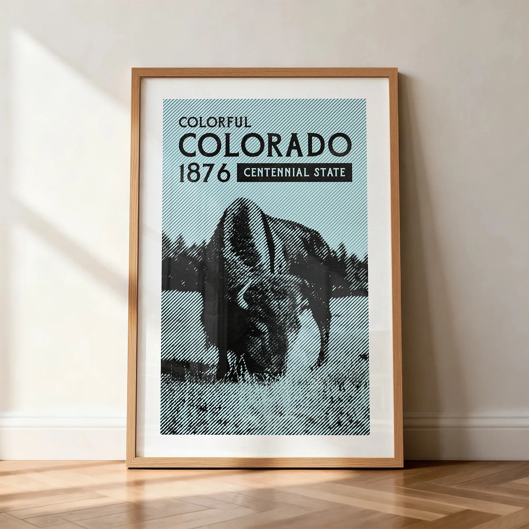 Colorado Stamp Print - Retro Centennial State Poster