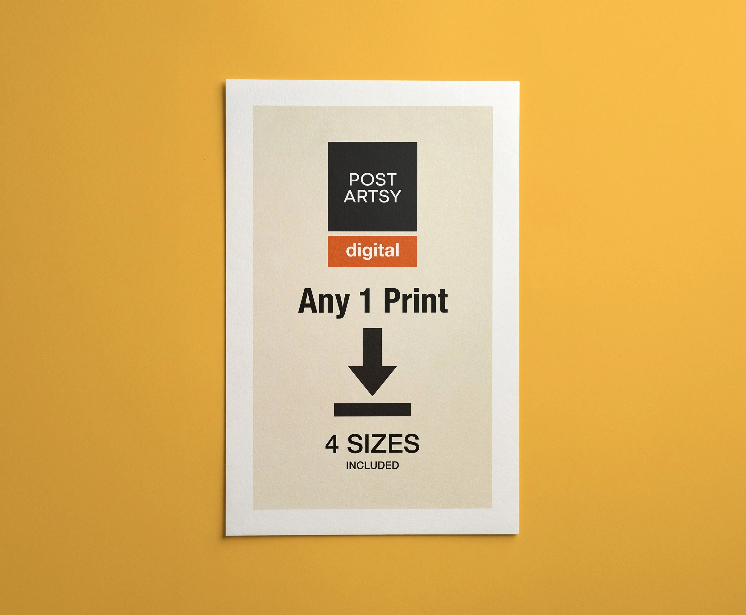 PostArtsy Digital - Any 1 Print Digital Download - Choose Your Art, 4 Sizes