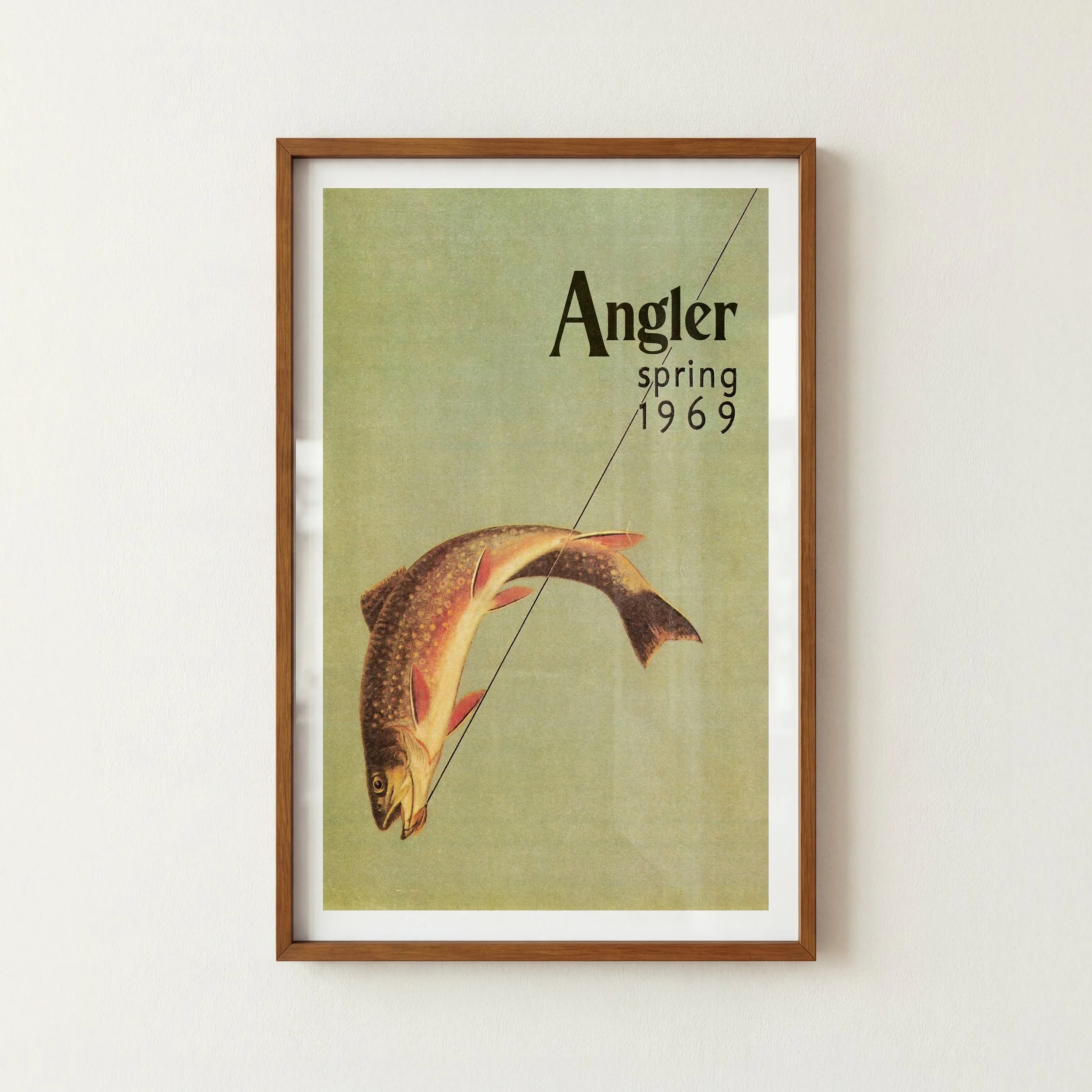 Old Time Trout Print - Retro Wildlife Poster