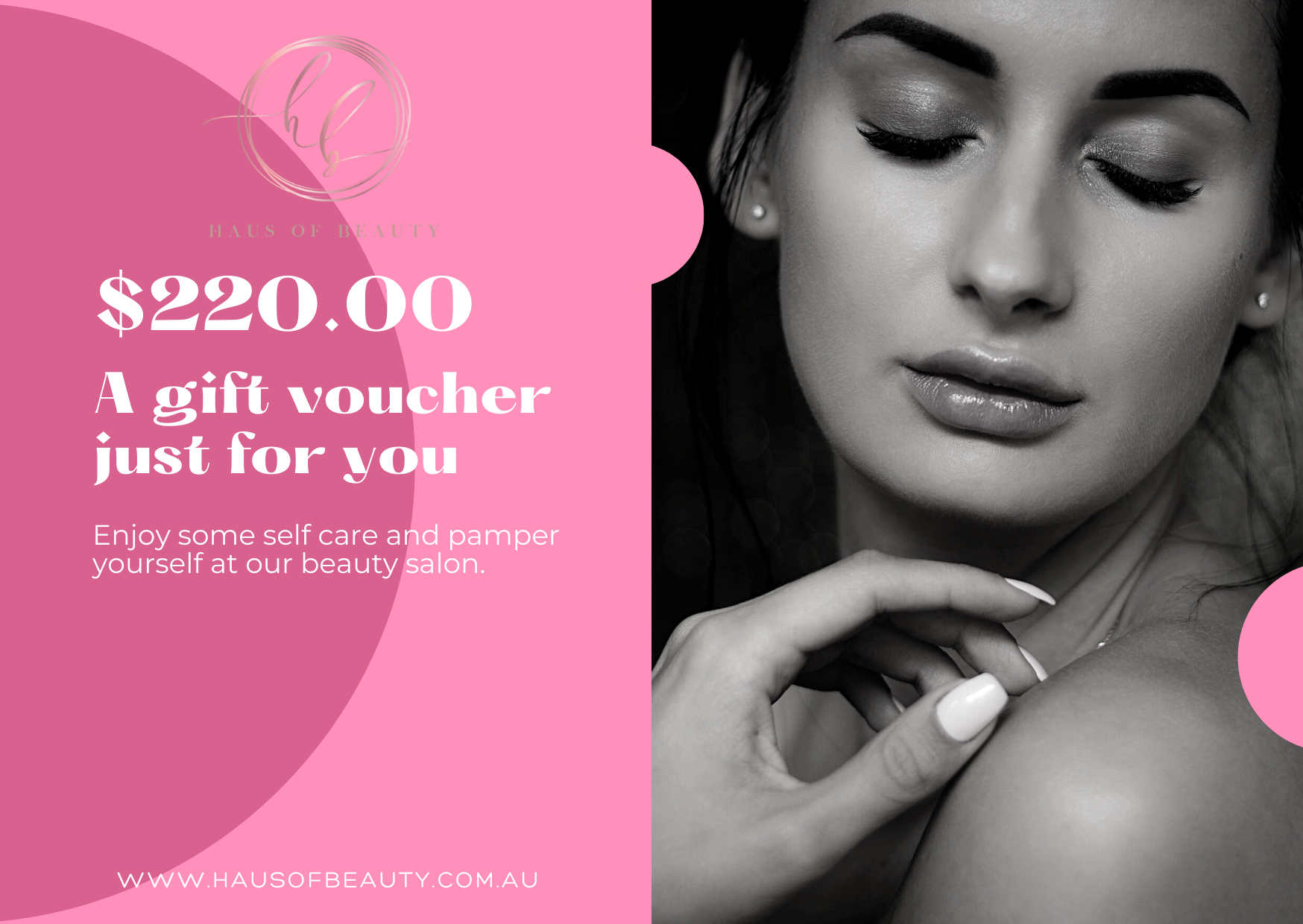 Haus Of Beauty gift voucher Bondi Junction Sydney | $220 beauty treatment gift card