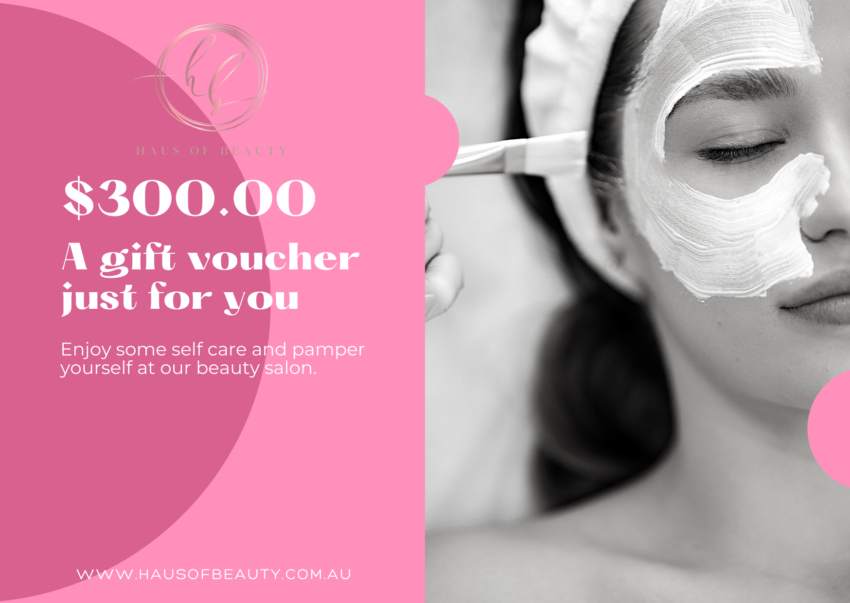 Haus Of Beauty gift voucher Coogee Sydney | $300 facial treatment gift card