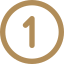 Number one icon on a dark background