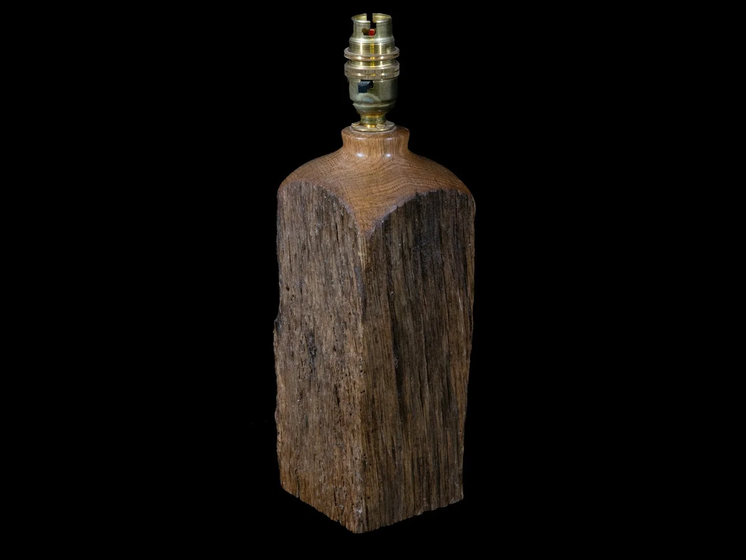 Lamp distressed oak approx 30cms £50