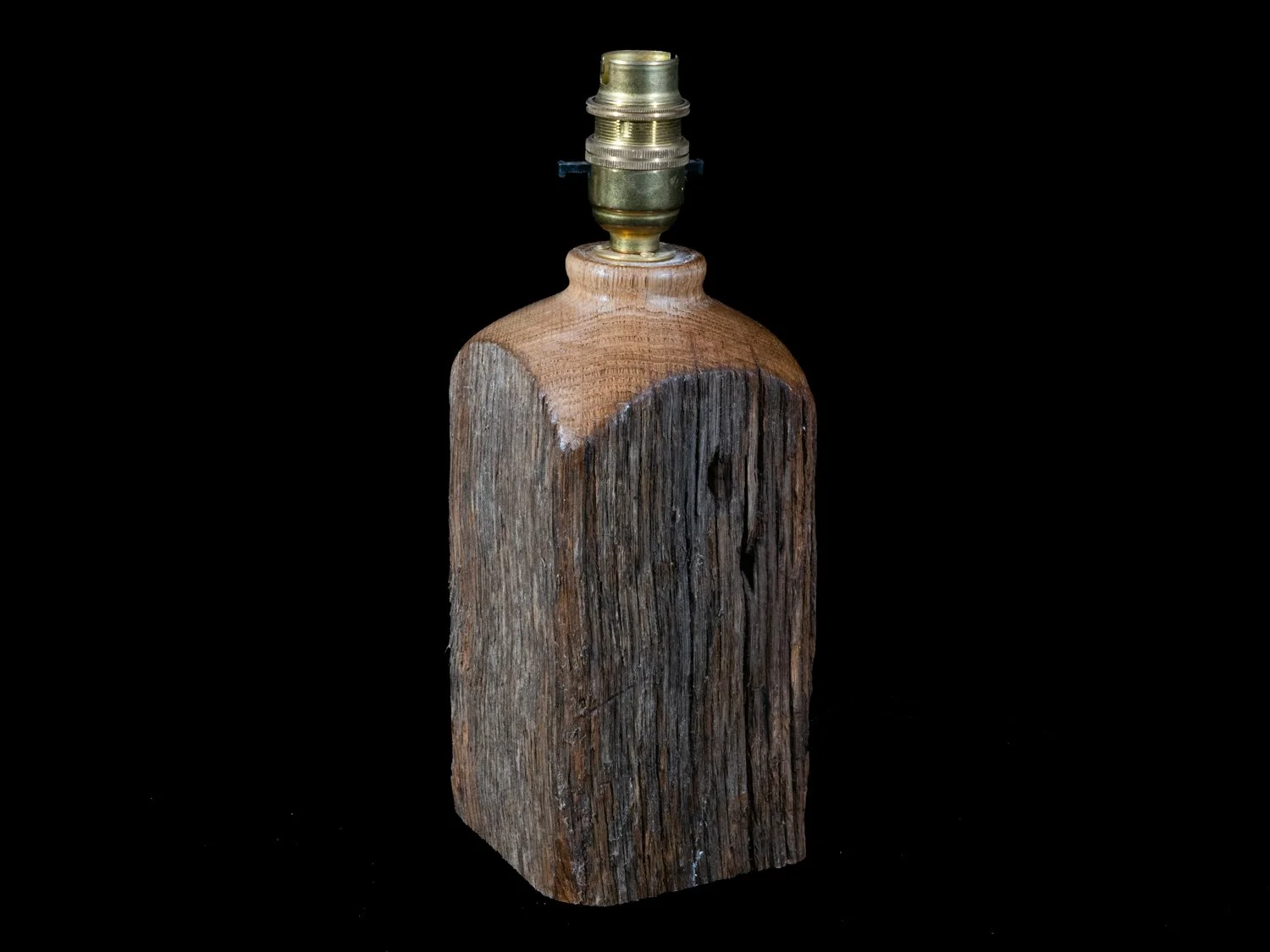 Lamp distressed oak approx 25cms £50
