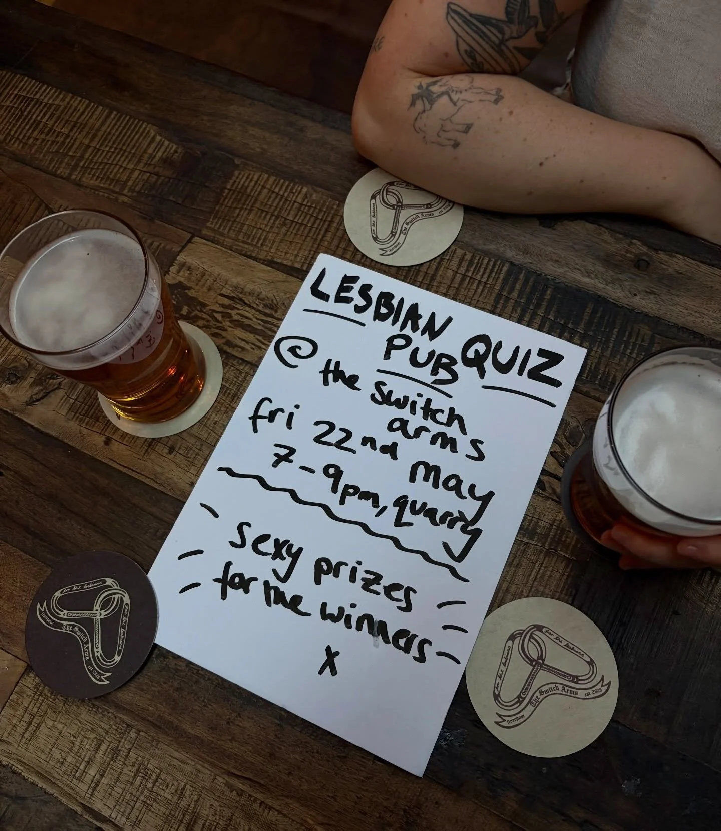 Questions, pints and lots of sexy prizes for the winners. Brush up on your dyke trivia as the pub quiz you&rsquo;ve been waiting for has landed 🖤

Hosted by the fabulous @mickey_mccoy &amp; @paaacemaker 

Quarry &bull; Fri 22 May &bull; 7&ndash;9pm 