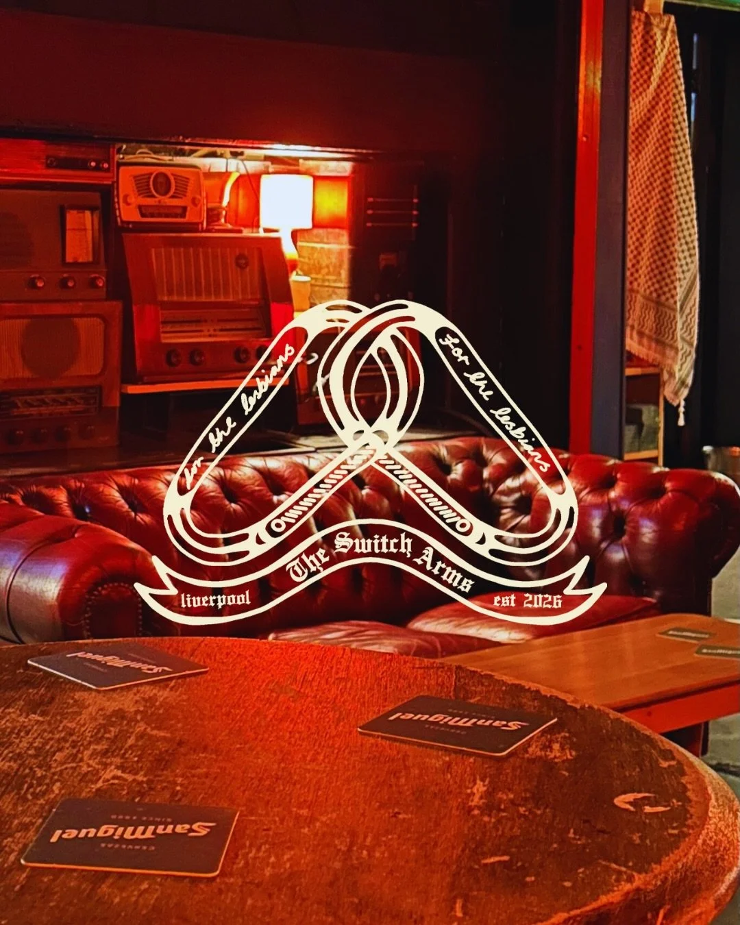Meet us at The Switch Arms? 

Tonight our pop-up lesbian pub comes to life at @quarryliverpool.

Doors from 7pm for good drinks, good chats and very good company.  No ticket needed (just pay what you can on the door!)

See you tonight gorgeous people