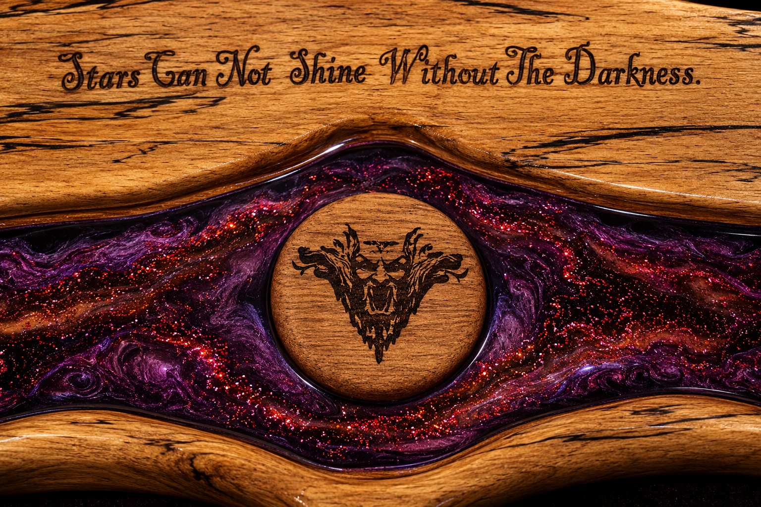 Bram stokers Dracula. A glitter blood river made with epoxy resin.