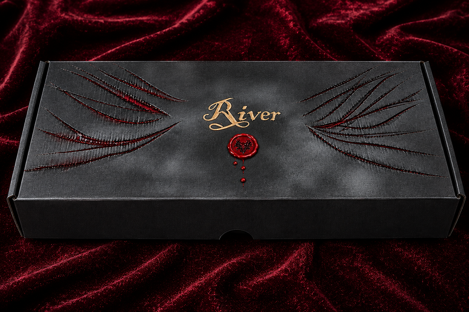 The piece was made to fit a custom-designed presentation box, creating a complete experience from opening the box to discovering the finished piece.