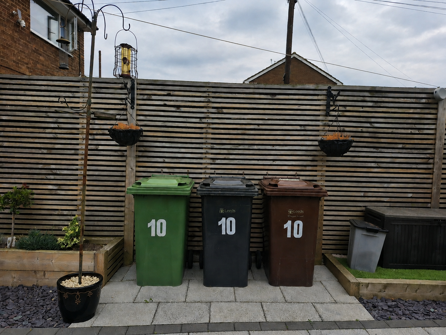 Original space and garden set up. 