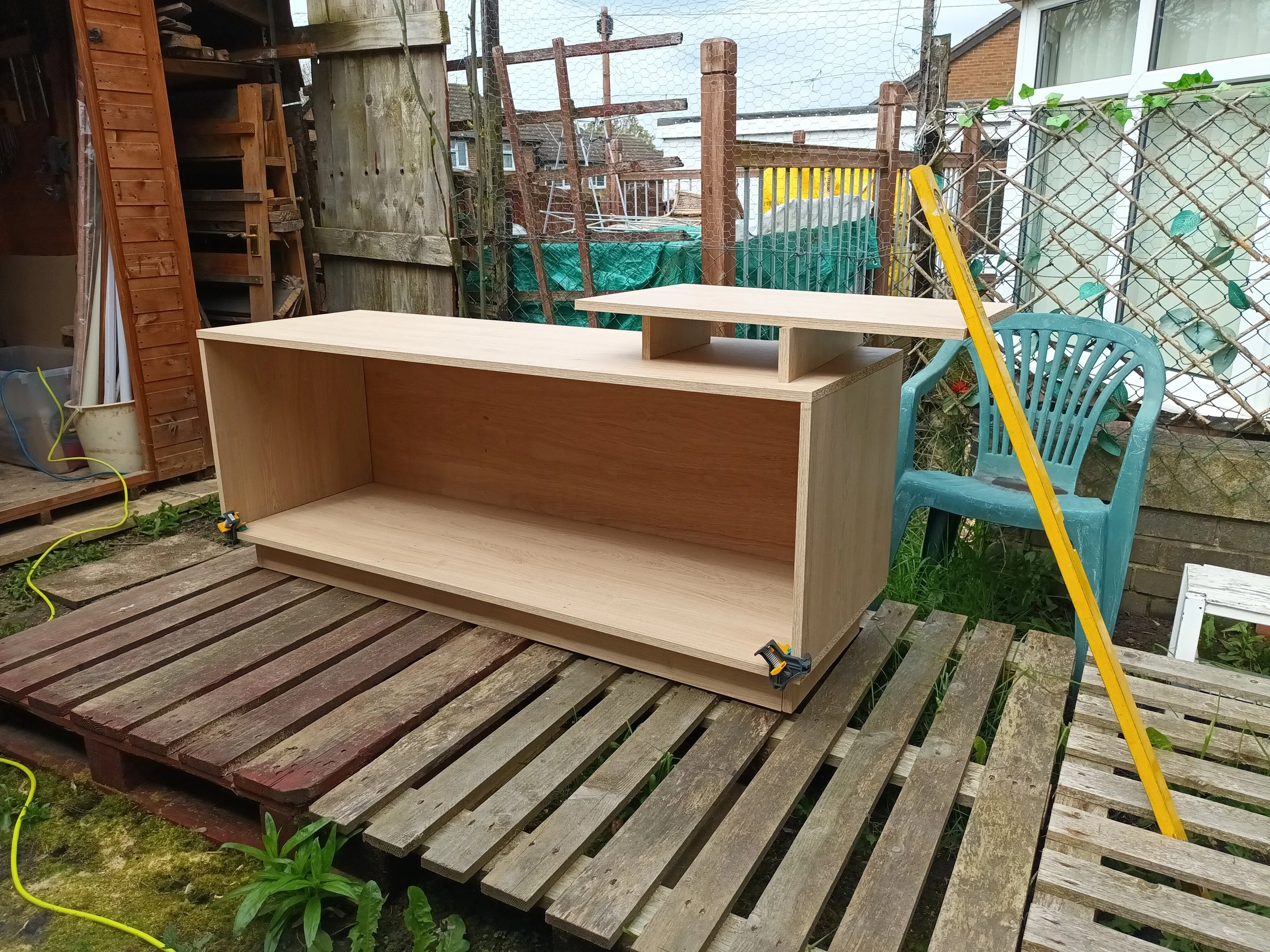 Most of this build was done in my workshop and constructed in the clients house. This large space was divided into 3 storage spaces. 