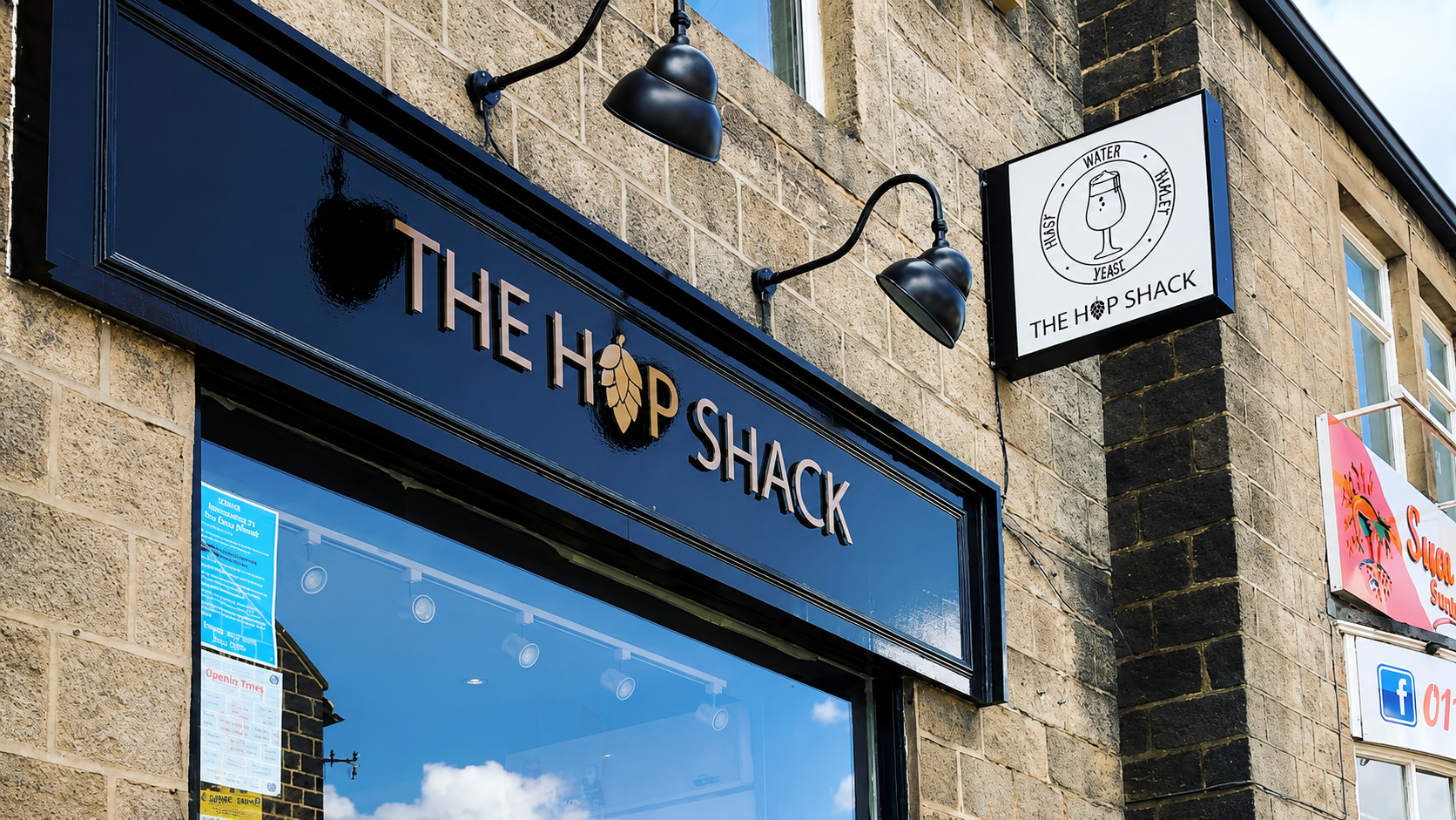 Client upgraded shop front with professional sign