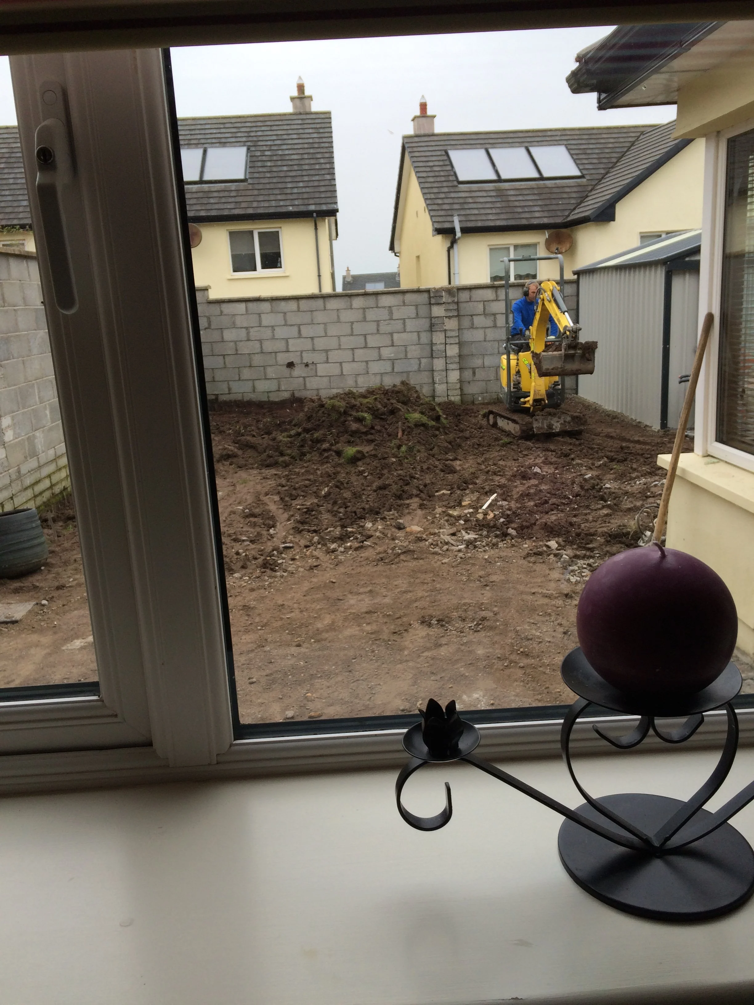 Work commences.