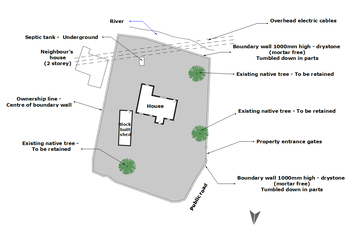 2D Base plan - 'Before'.