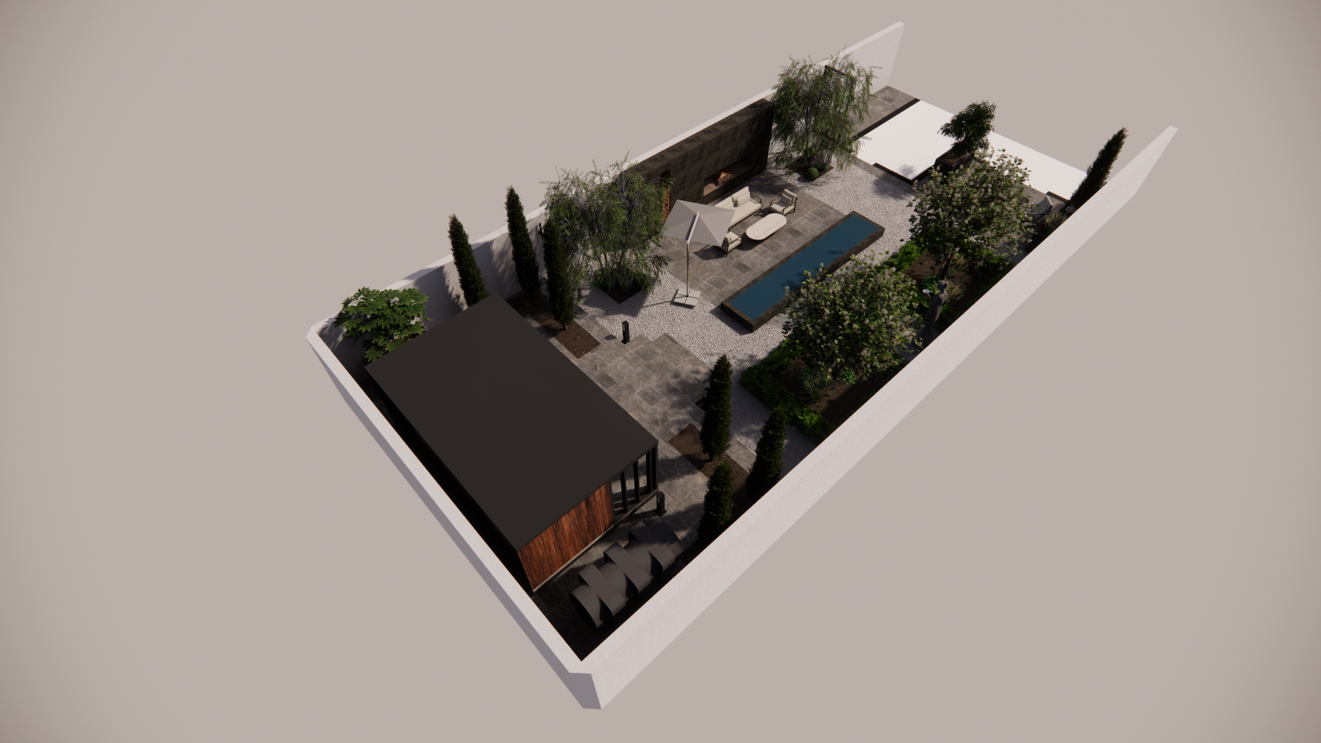 3D Isometric view - South facing.