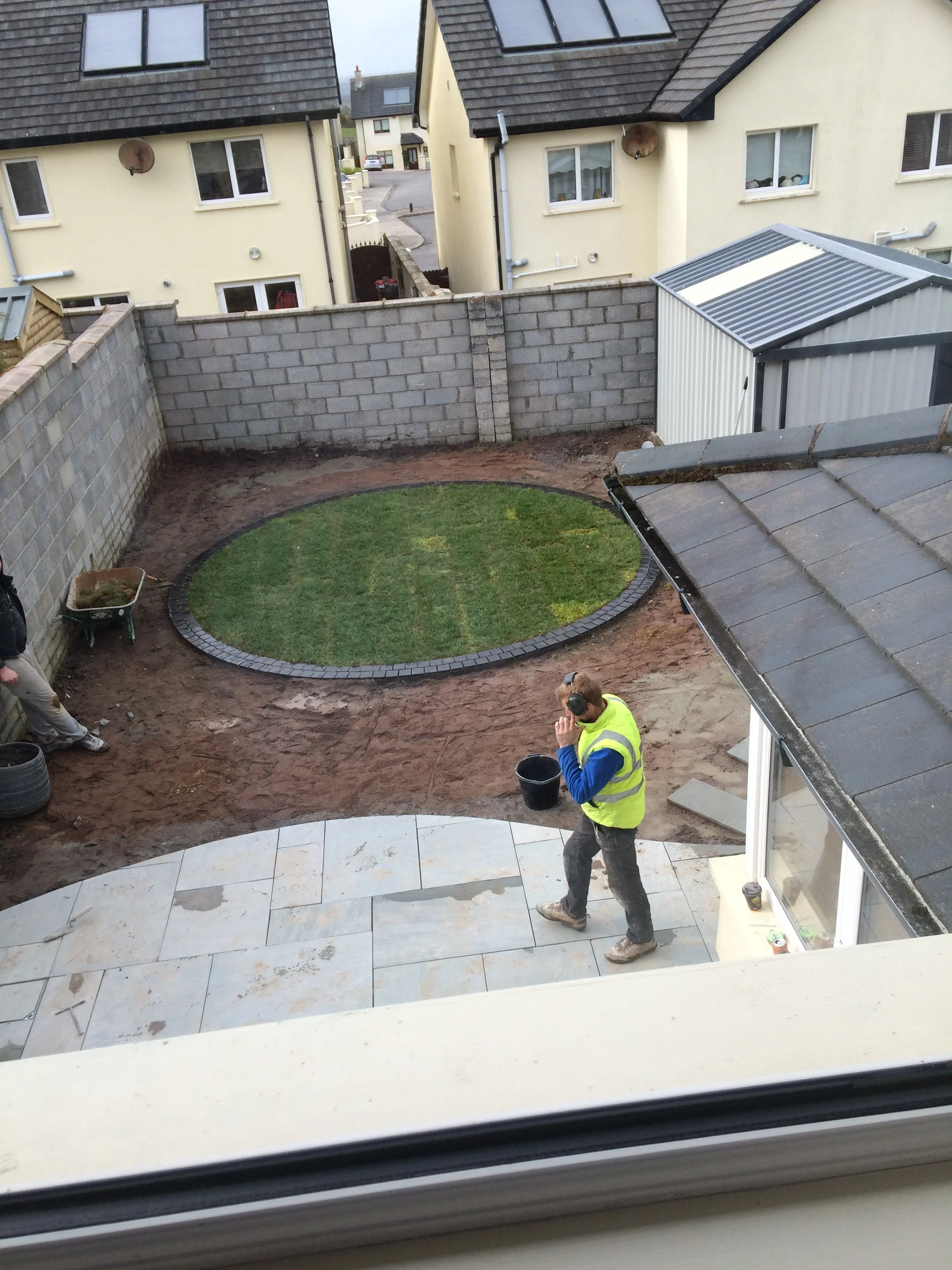 Lawn & Paving laid.