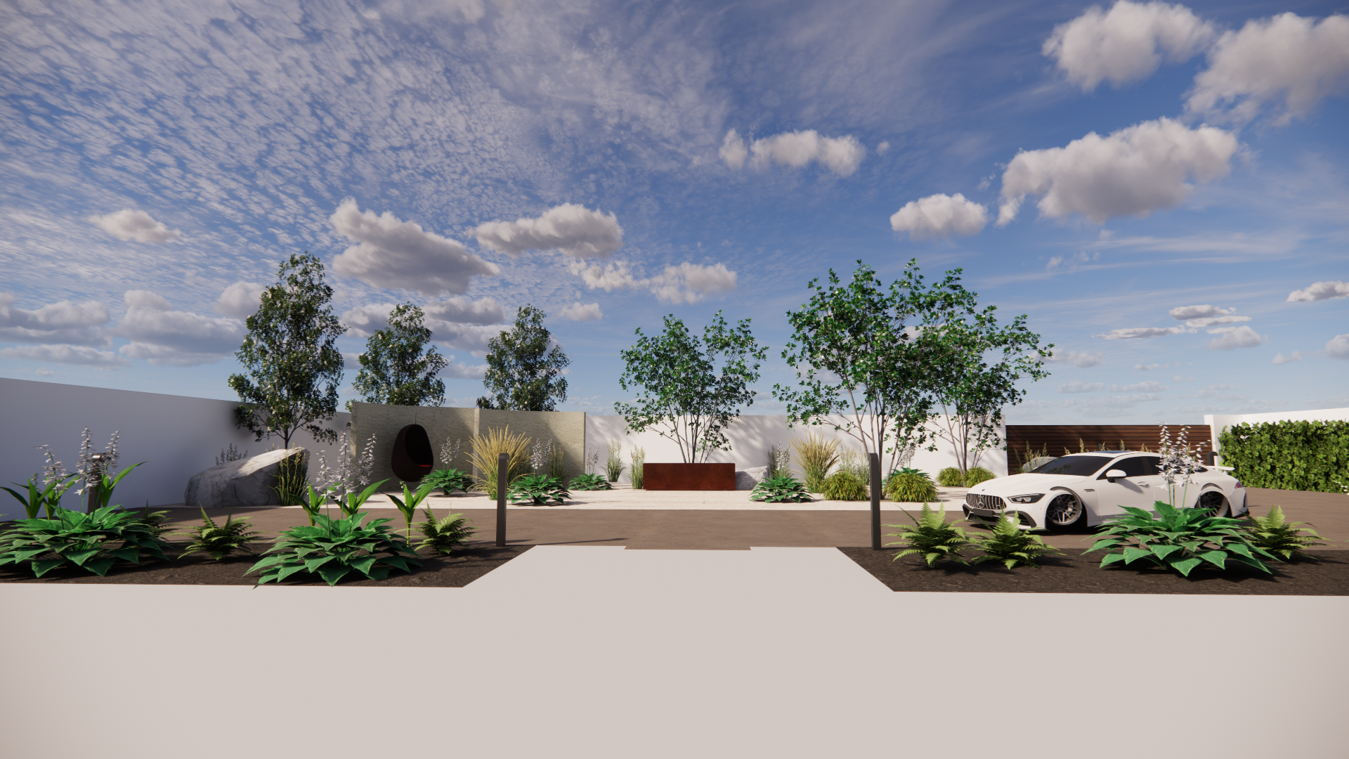 3D Concept - Elevation view front of property.