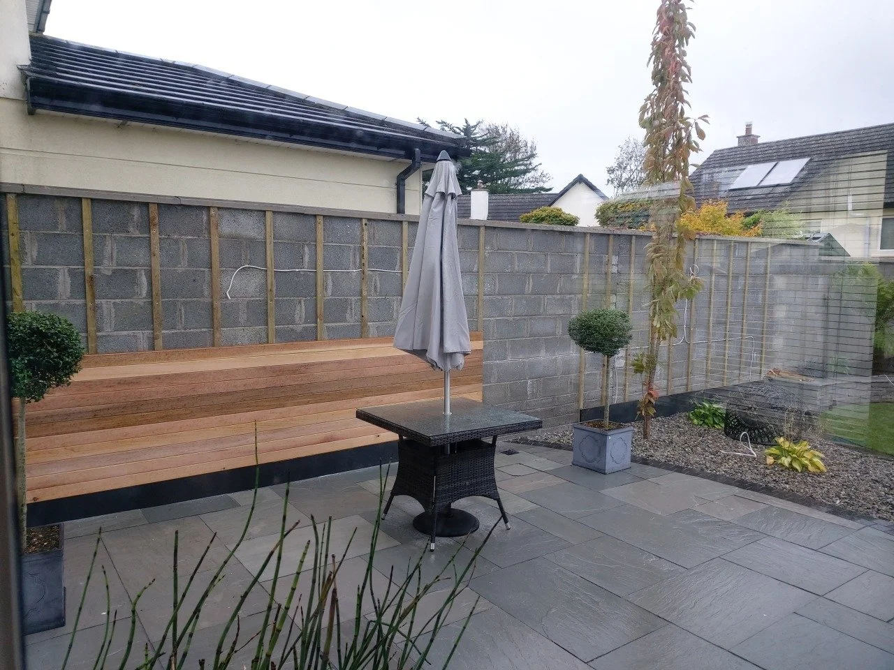 Cedarwood cladding.