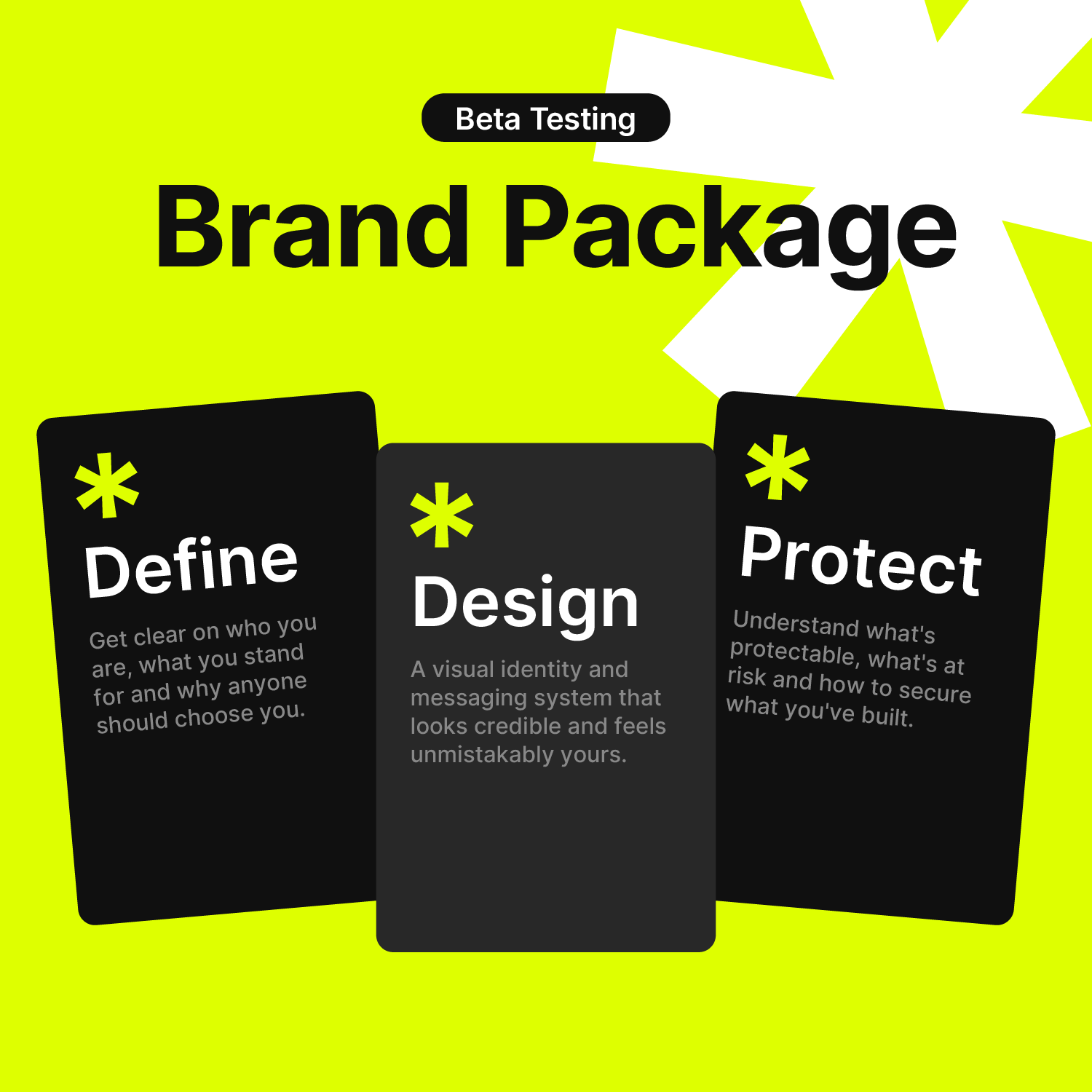 Beta tester offer: complete brand package (save £675)