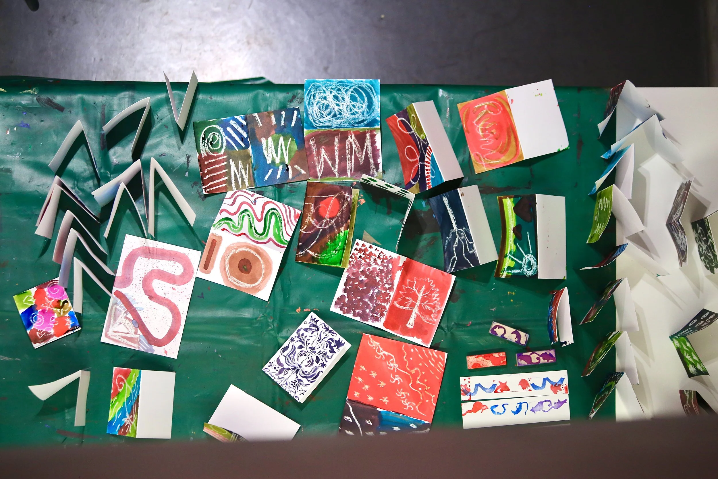 Activities from this LATE workshop responded to the art of Portia Zvavahera.