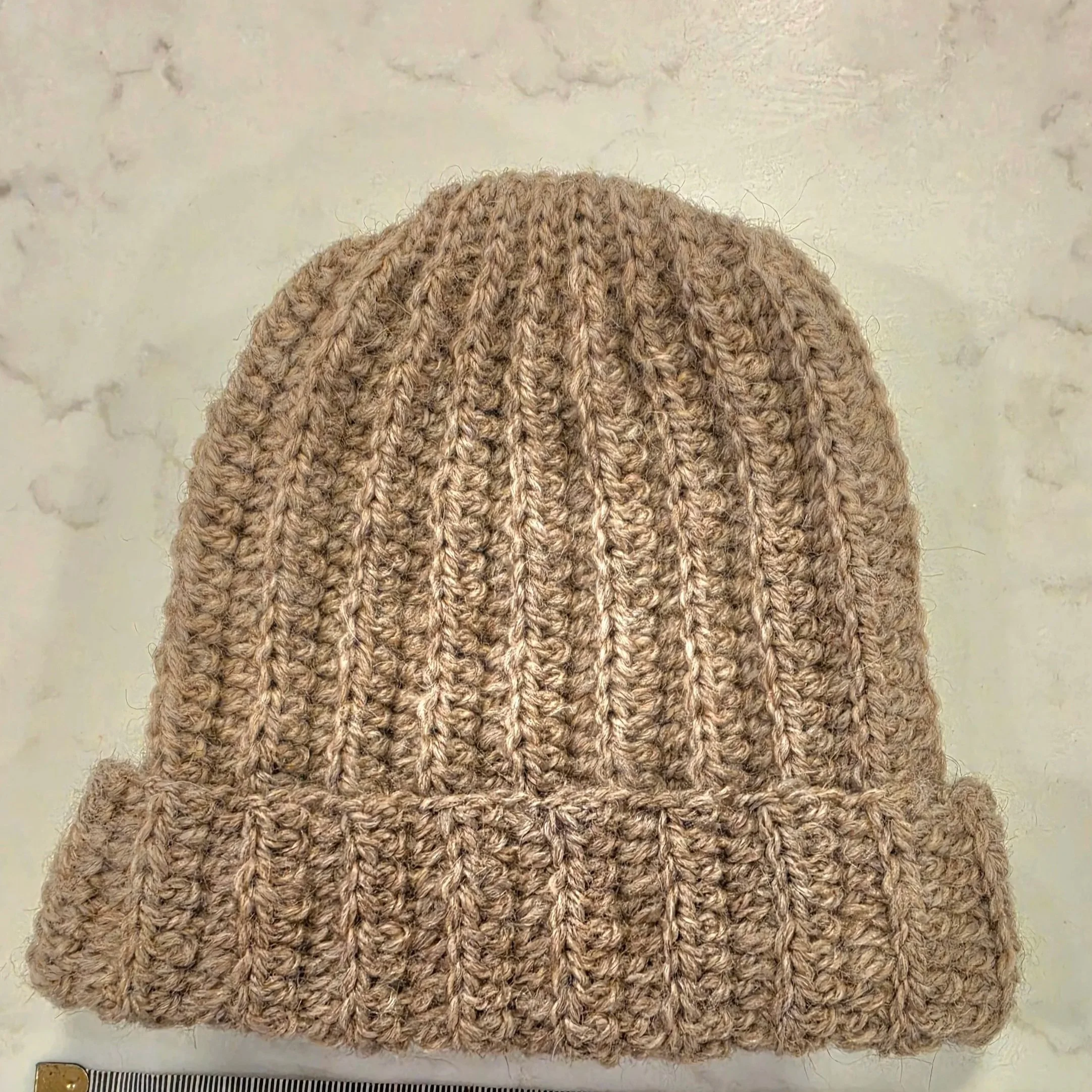 Baby Hat - Tan (75% Merino, 25% Alpaca)